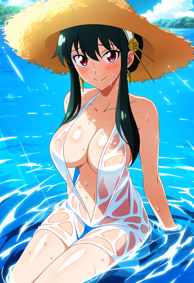 Đọc truyện hentai Tuyển tập Albums Art hentai - Chap 322 - Yor Forger AI illustration straw hat