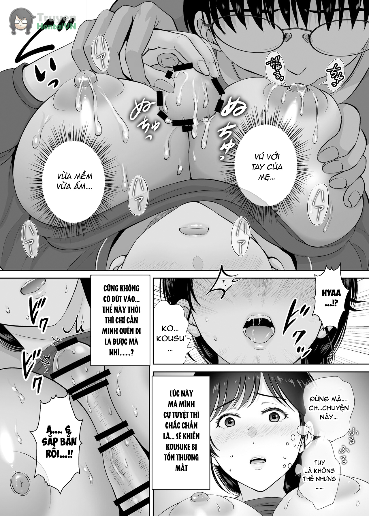 Đọc truyện hentai Kyonyuu Kaa-san ga Boku no Me mo Mae de 2 ~Bonyuu Mamire de Ikimakutta Hanashi~ - Oneshot