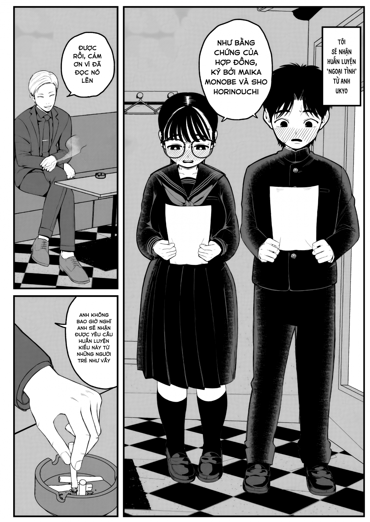 Đọc truyện hentai Kỳ nghỉ đông của tôi, bạn gái và chồng tôi - Oneshot.