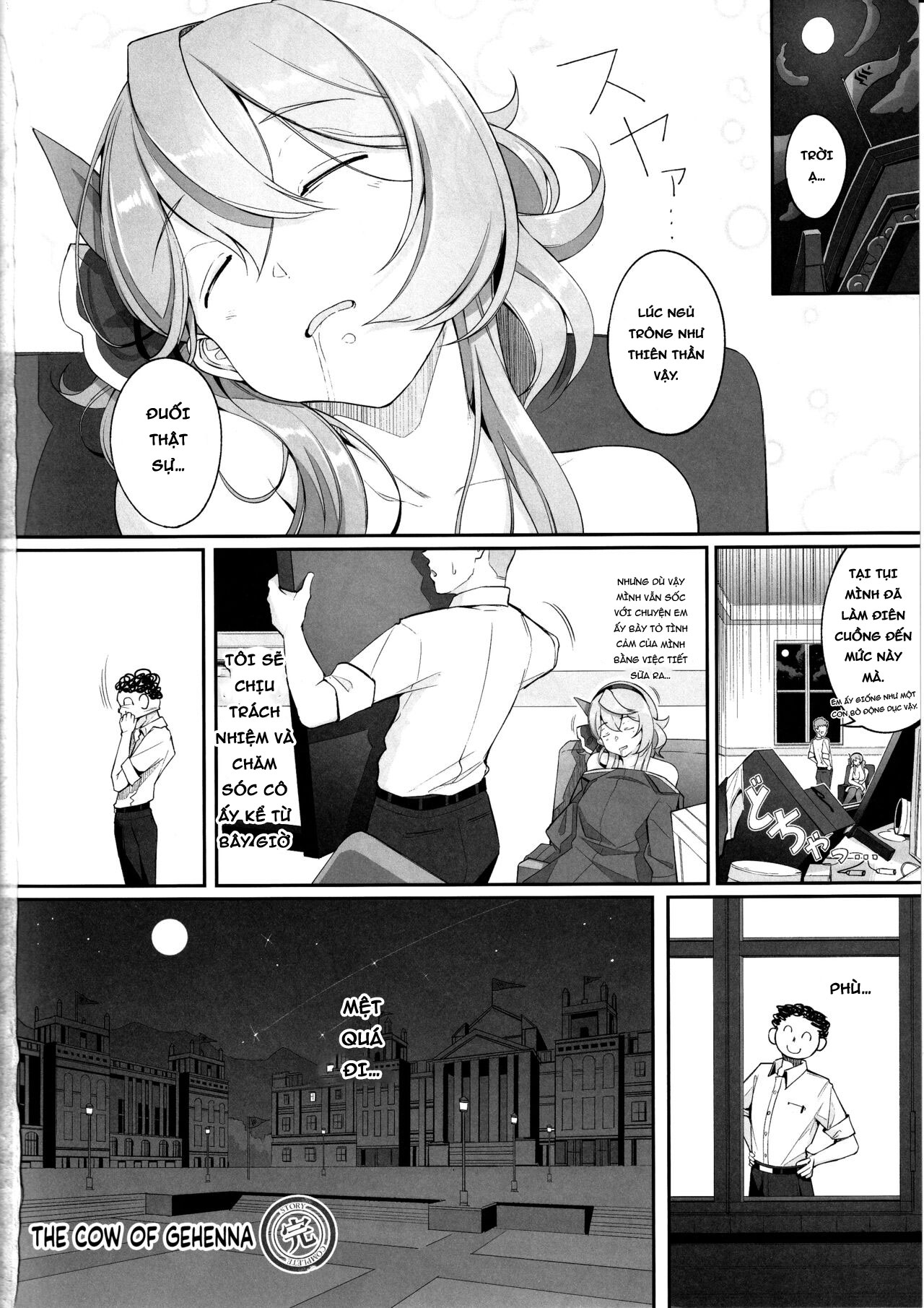 Đọc truyện hentai Gehenna no Meushi | The Cow of Gehenna (Blue Archive) - Oneshot