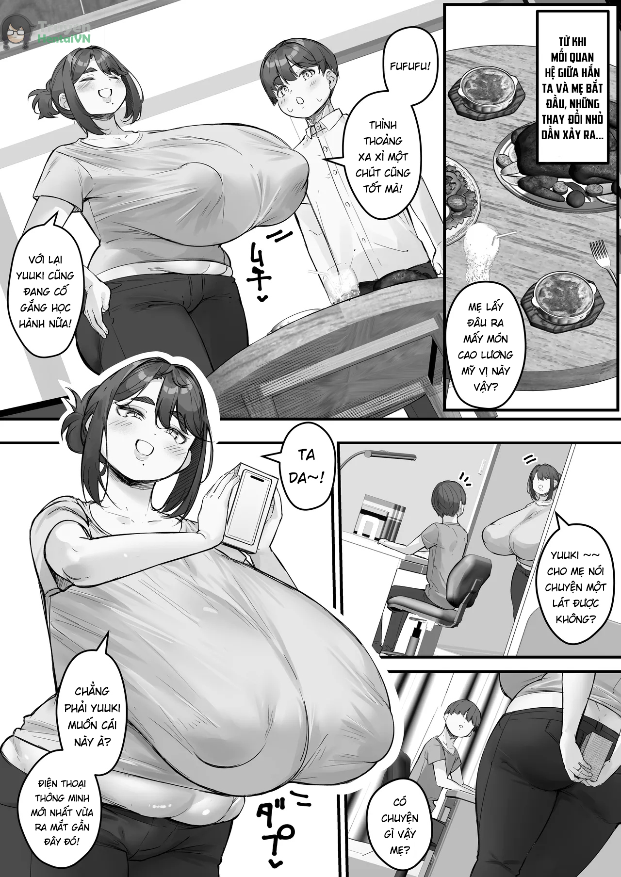 Đọc truyện hentai (Kuchi VE) Chara Otoko ni Netorareru Tare Deka Onba san 1 - Oneshot