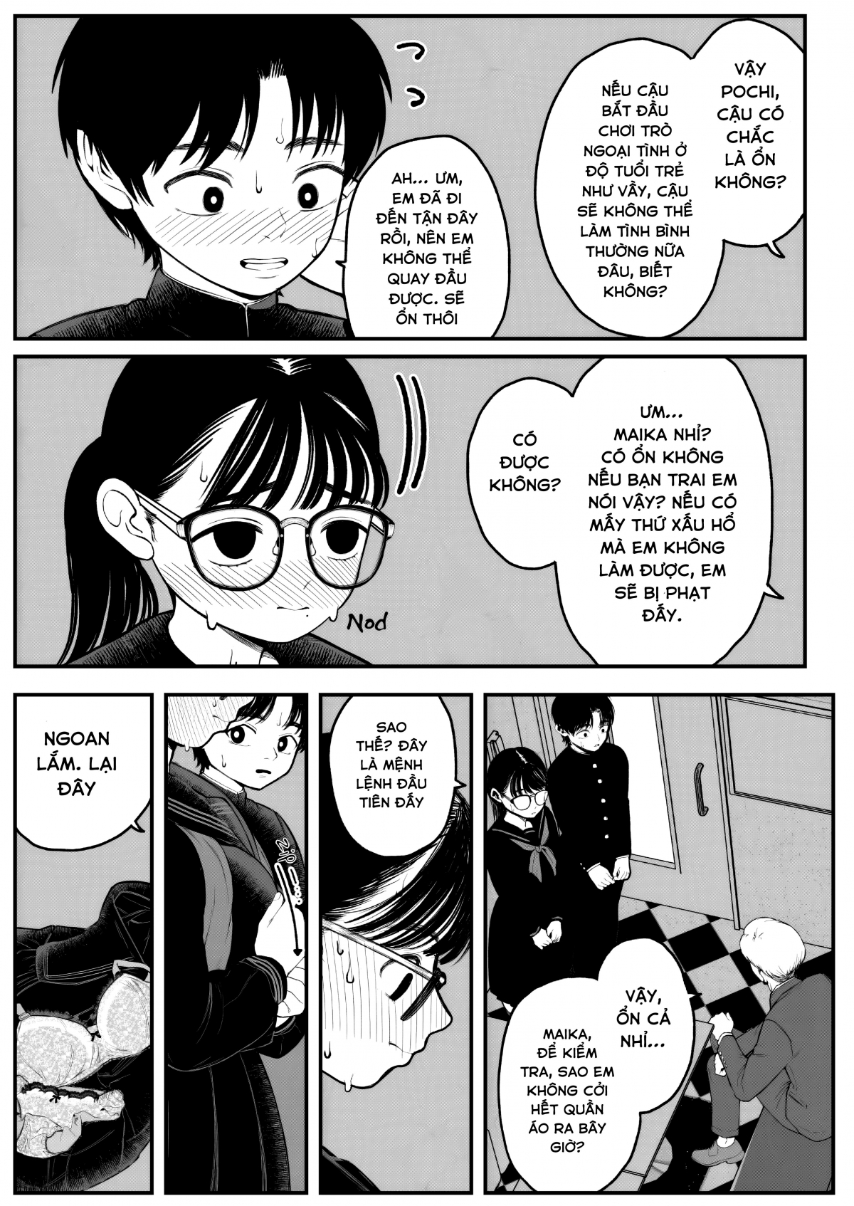 Đọc truyện hentai Kỳ nghỉ đông của tôi, bạn gái và chồng tôi - Oneshot.