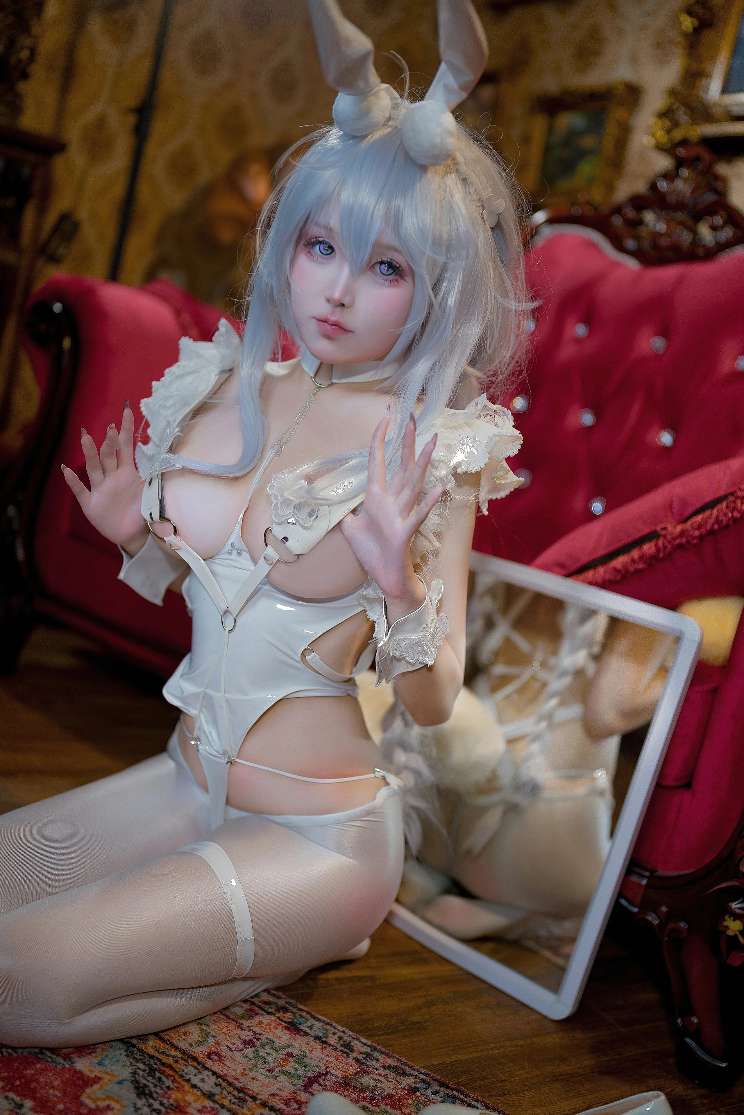 Đọc truyện hentai Tuyển tập Albums siêu phẩm Cosplay - Chap 990 - Xiao Jili - Azur Lane Vicious Lazy White Rabbit