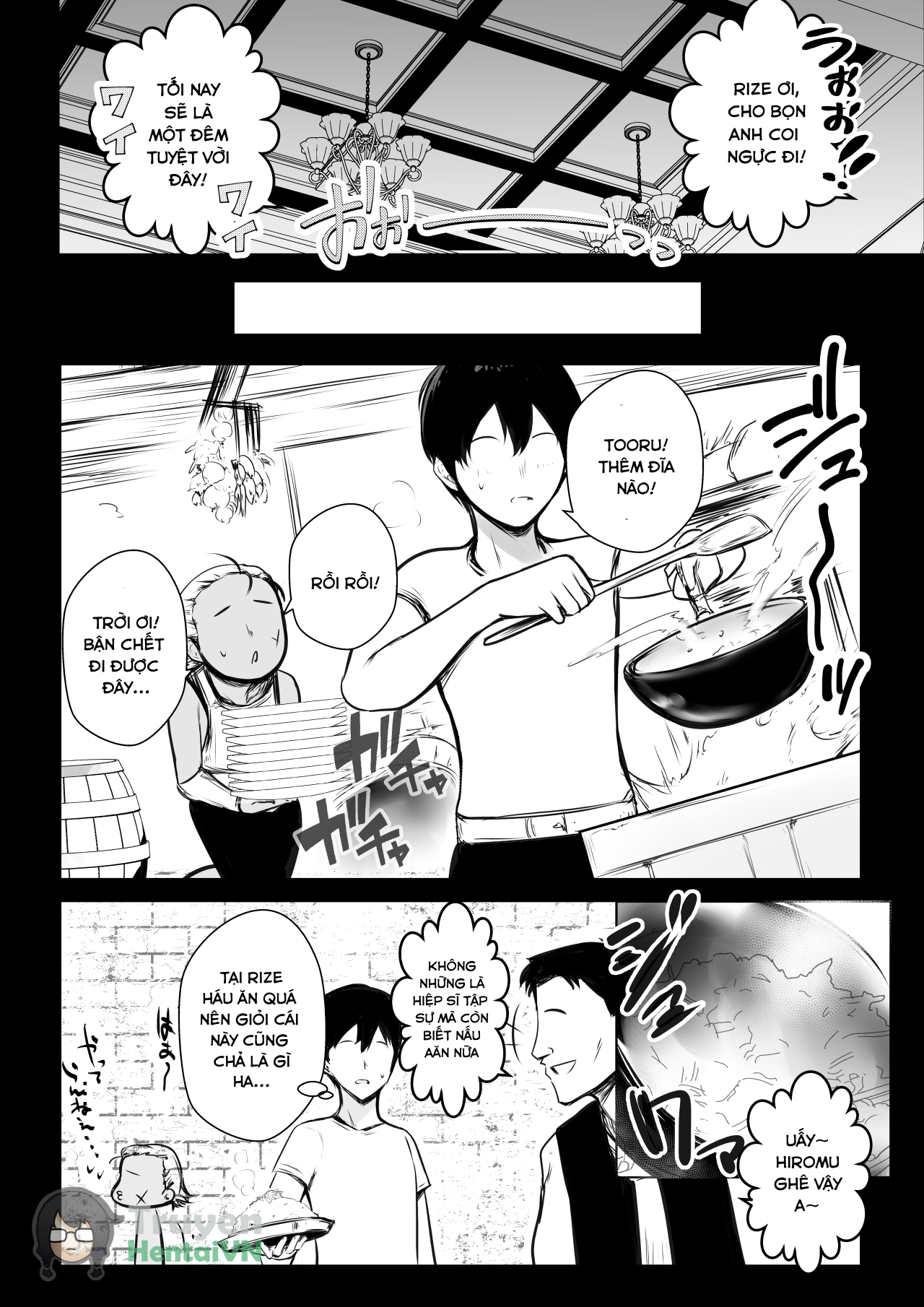 Đọc truyện hentai Onna-kishi Rize wa Koyoi mo Maotoko ni Idakareru 2 - Oneshot