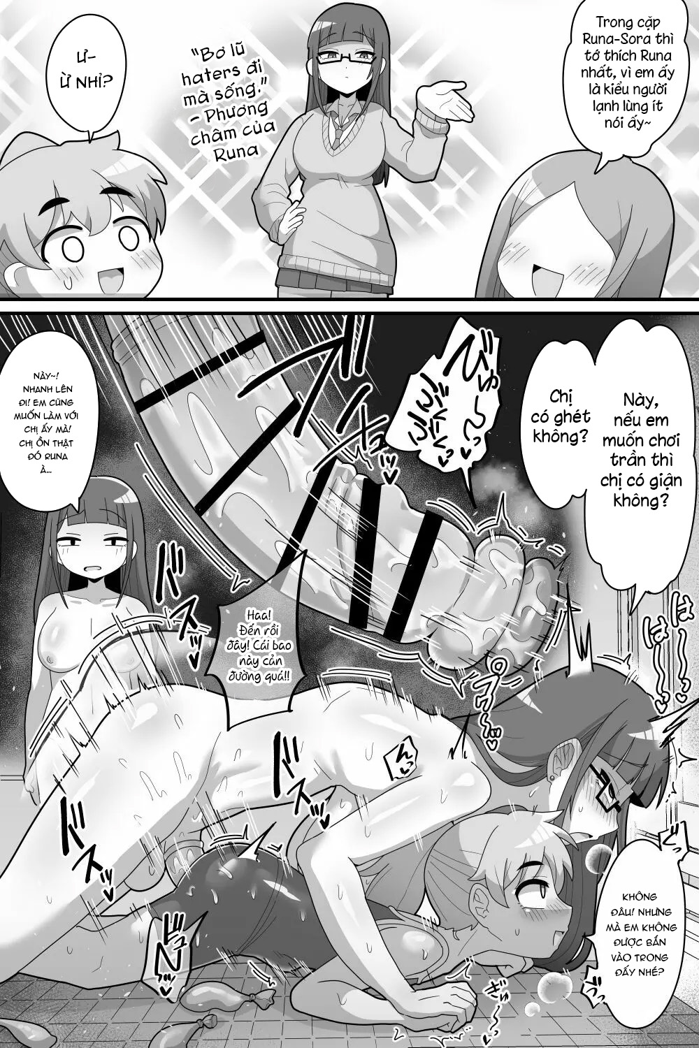 Đọc truyện hentai Tôi được yêu thương quá nhiều bởi cặp song sinh lưỡng hình. - Oneshot.
