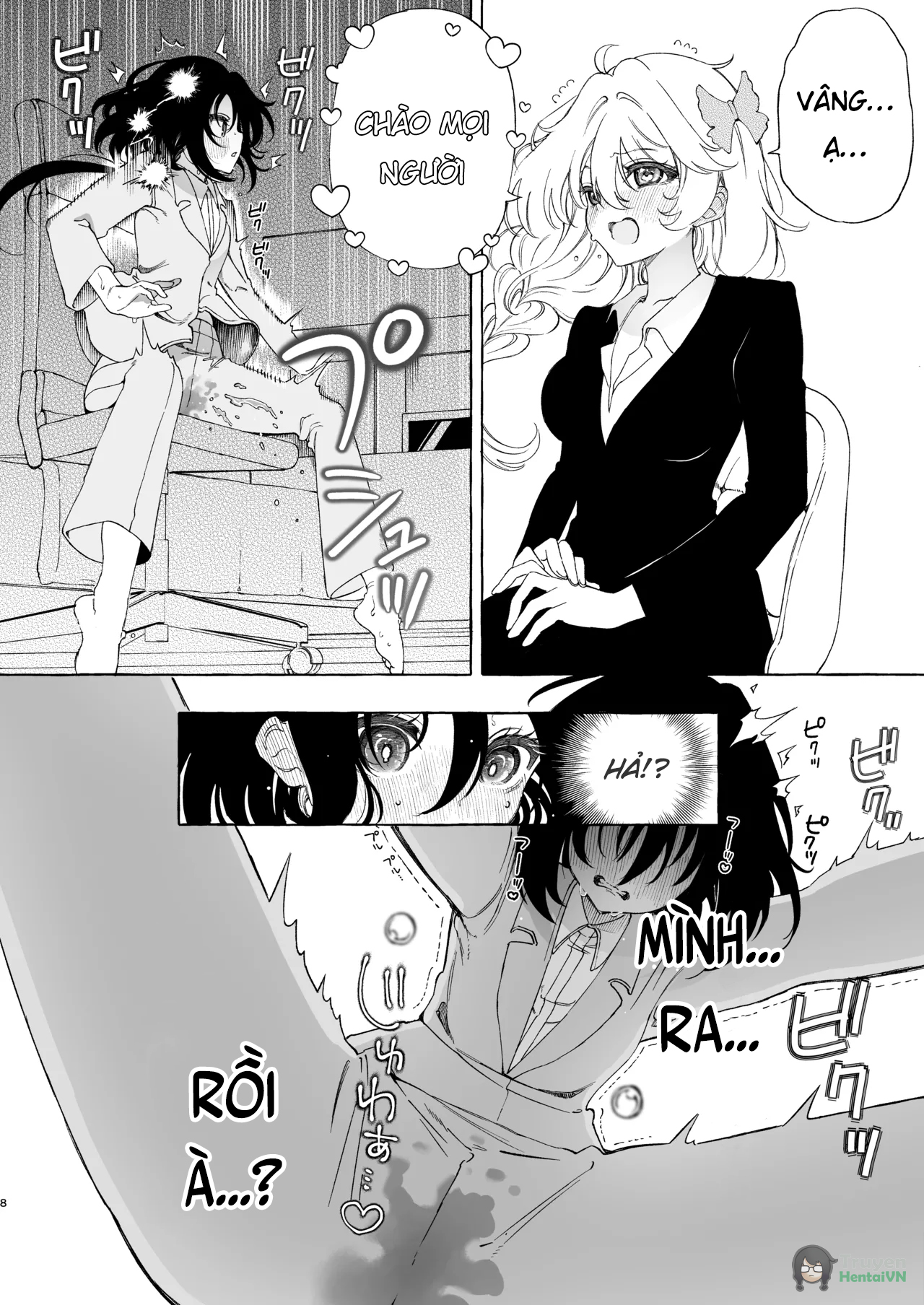 Đọc truyện hentai Mimi de Koishita Douryou ~OnaSuppo Onsei Otaku Onna ga Douryou no Koe ni Hannou Shite Ikimakuri~ - Oneshot