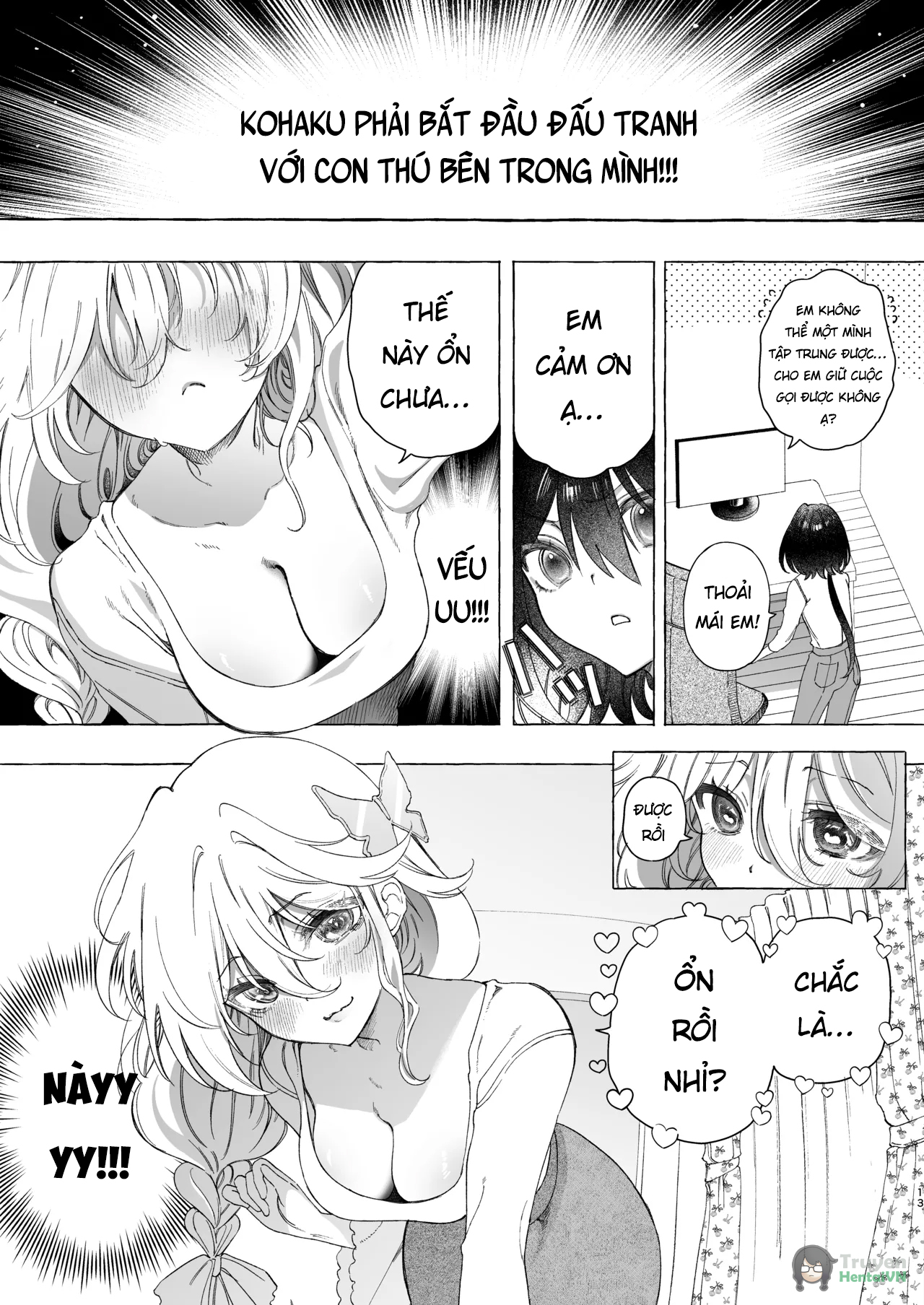 Đọc truyện hentai Mimi de Koishita Douryou ~OnaSuppo Onsei Otaku Onna ga Douryou no Koe ni Hannou Shite Ikimakuri~ - Oneshot