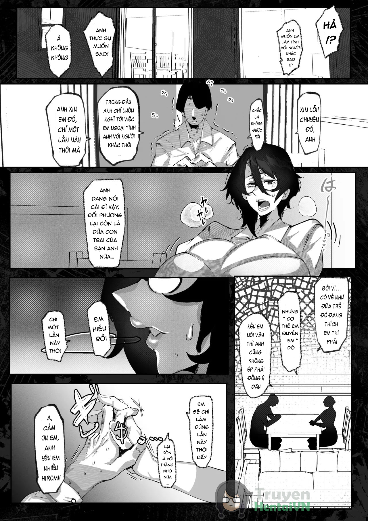 Đọc truyện hentai Hitozuma Hiromi wa Aitsu no Iinari - Chap 1