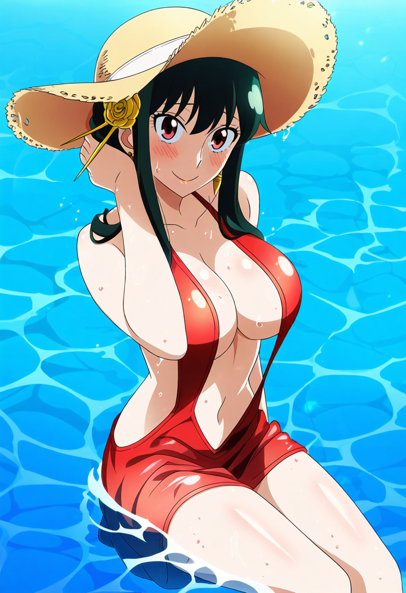 Đọc truyện hentai Tuyển tập Albums Art hentai - Chap 322 - Yor Forger AI illustration straw hat