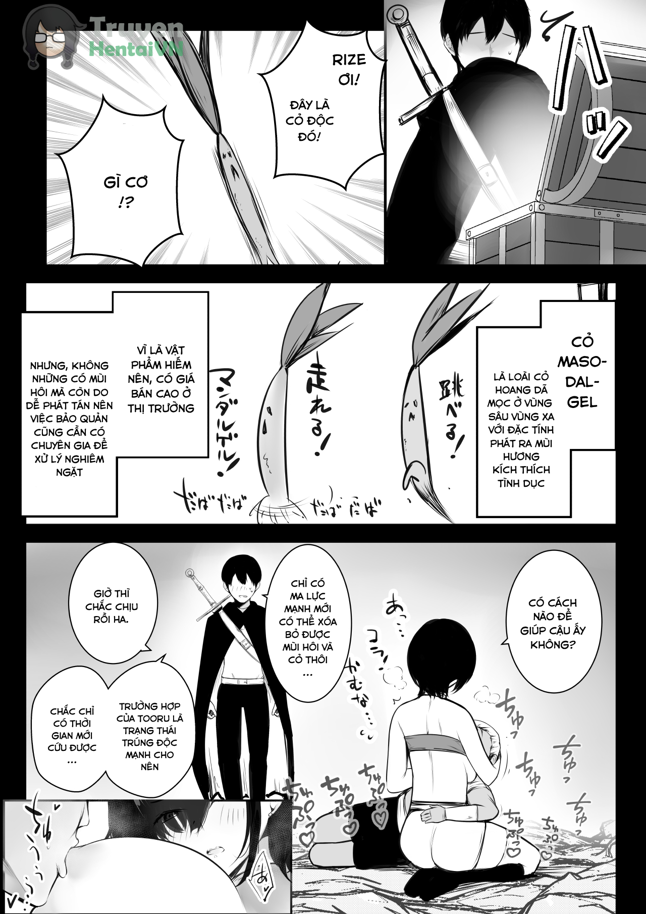 Đọc truyện hentai Onna-kishi Rize wa Koyoi mo Maotoko ni Idakareru 2 - Oneshot