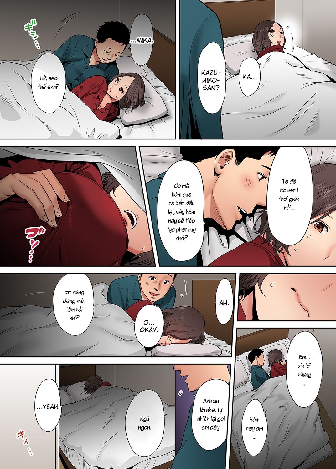 Đọc truyện hentai Cấp dưới của chồng làm tôi ra lênh láng... Ngoại tình thật là sướng đến điên đảo. - Chap 5: Tình tay ba, Okamoto dưới trướng