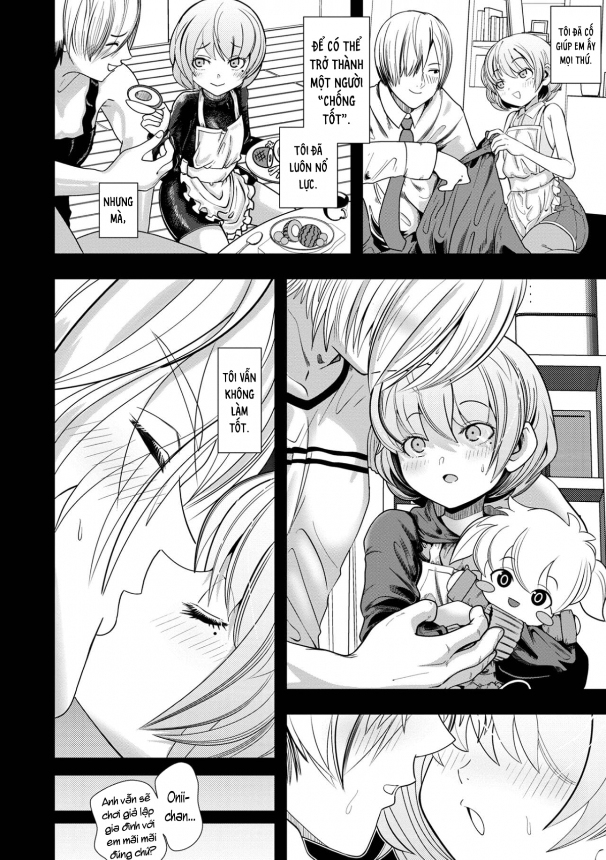 Đọc truyện hentai Chơi giả làm gia đình cùng em gái - Oneshot