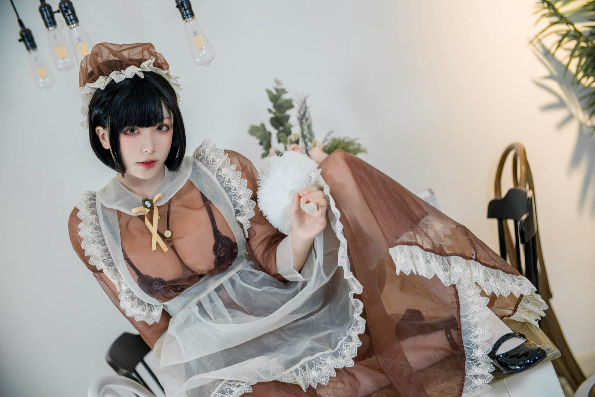 Đọc truyện hentai Tuyển tập Albums siêu phẩm Cosplay - Chap 846 - Cheese Wii - Brown Transparent Maid