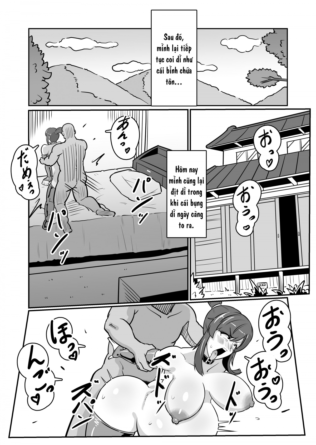 Đọc truyện hentai Bote Oba ~Isourou Saki no Oba-san o Haramasete Botebara Sex Zanmai!~ - Oneshot