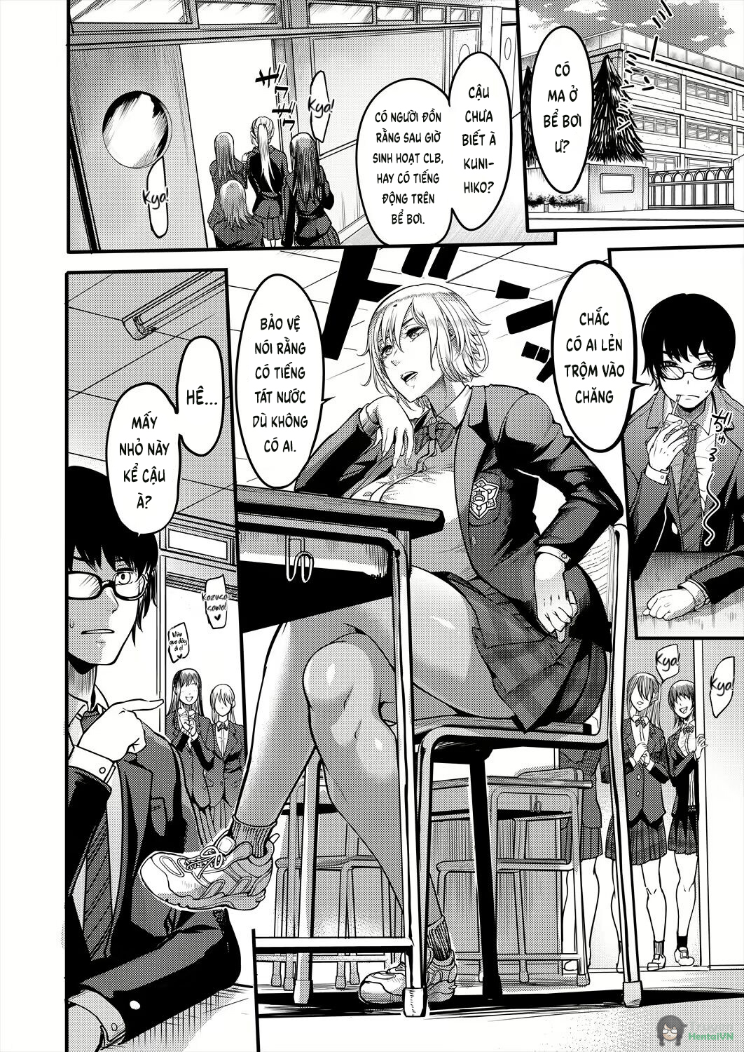 Đọc truyện hentai Houkago Dosukebe Nightpool - Oneshot