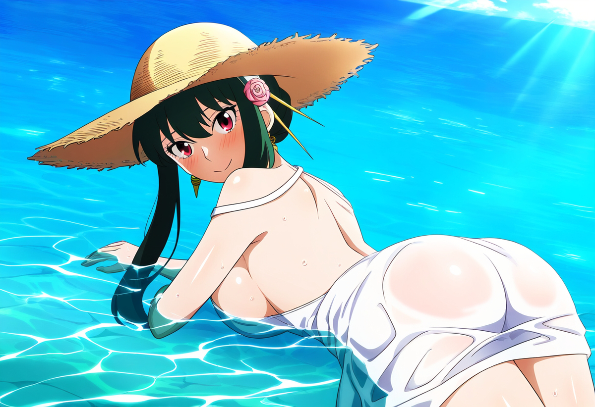 Đọc truyện hentai Tuyển tập Albums Art hentai - Chap 322 - Yor Forger AI illustration straw hat
