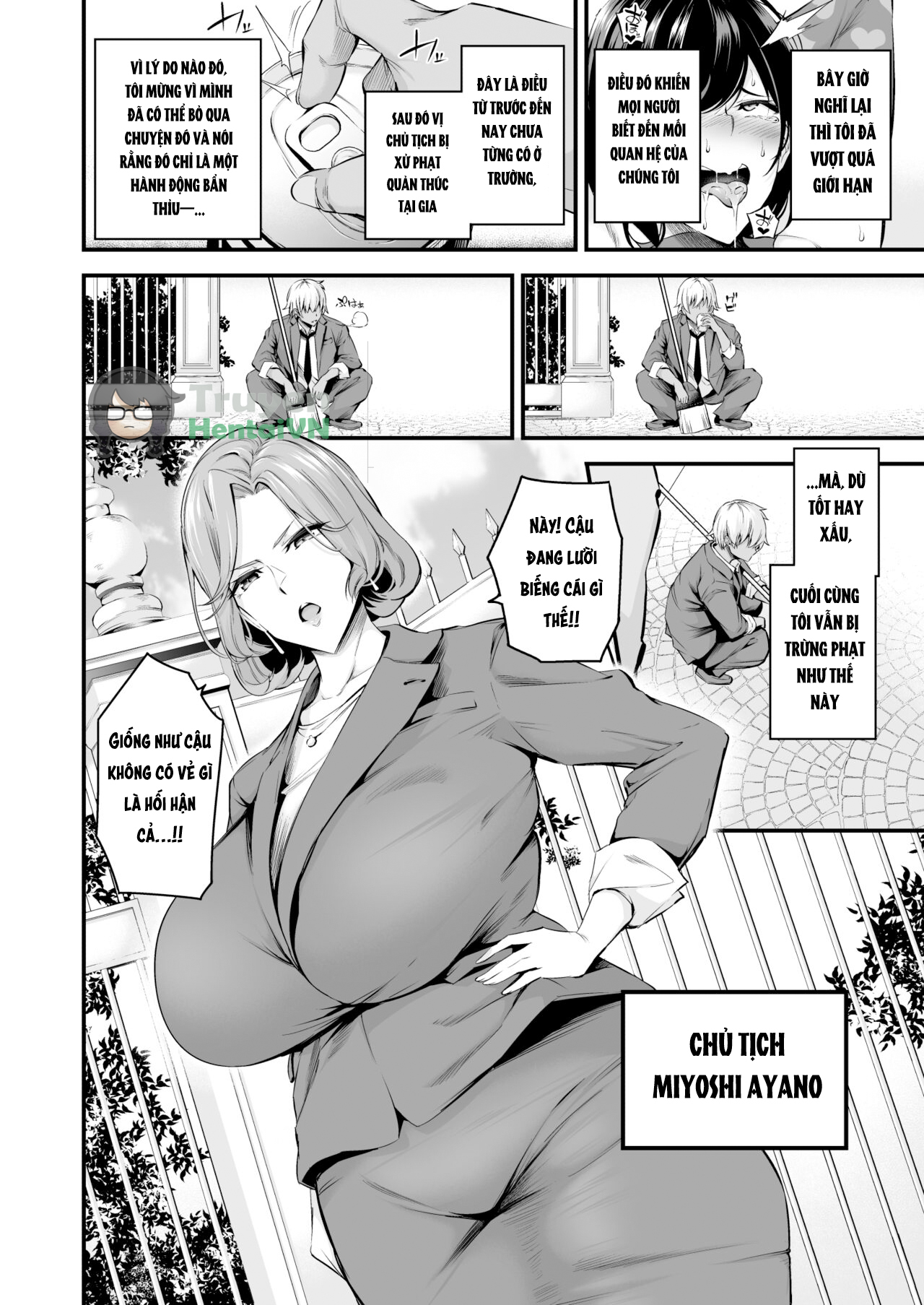 Đọc truyện hentai Shiramine Gakuen no Mesubuta Rijichou Zenpen Oneshot