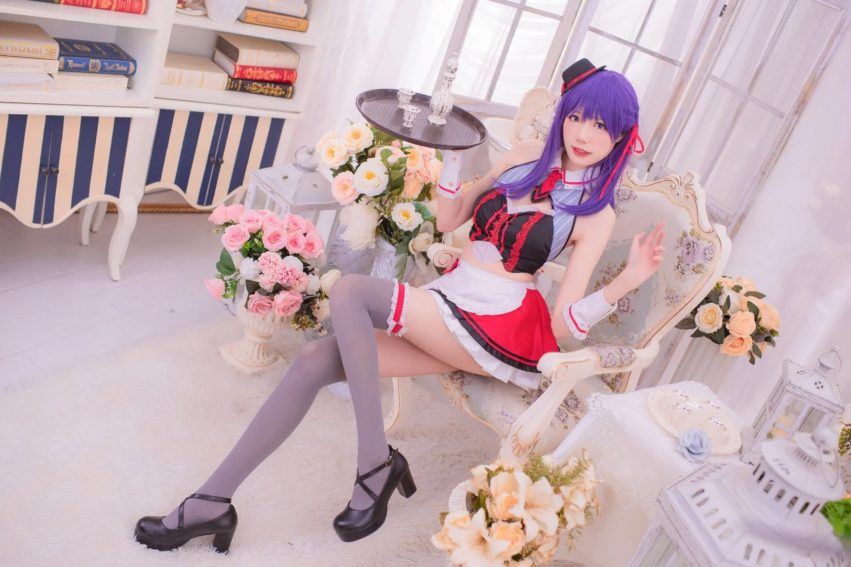 Đọc truyện hentai Tuyển tập Albums siêu phẩm Cosplay - Chap 918 - [Zhajiang Mumu] Sakura Maid