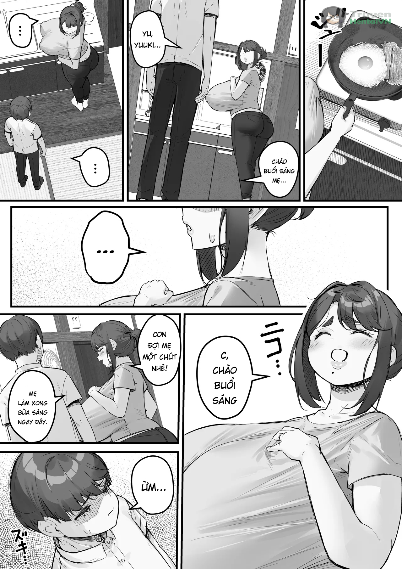 Đọc truyện hentai (Kuchi VE) Chara Otoko ni Netorareru Tare Deka Onba san 1 - Oneshot