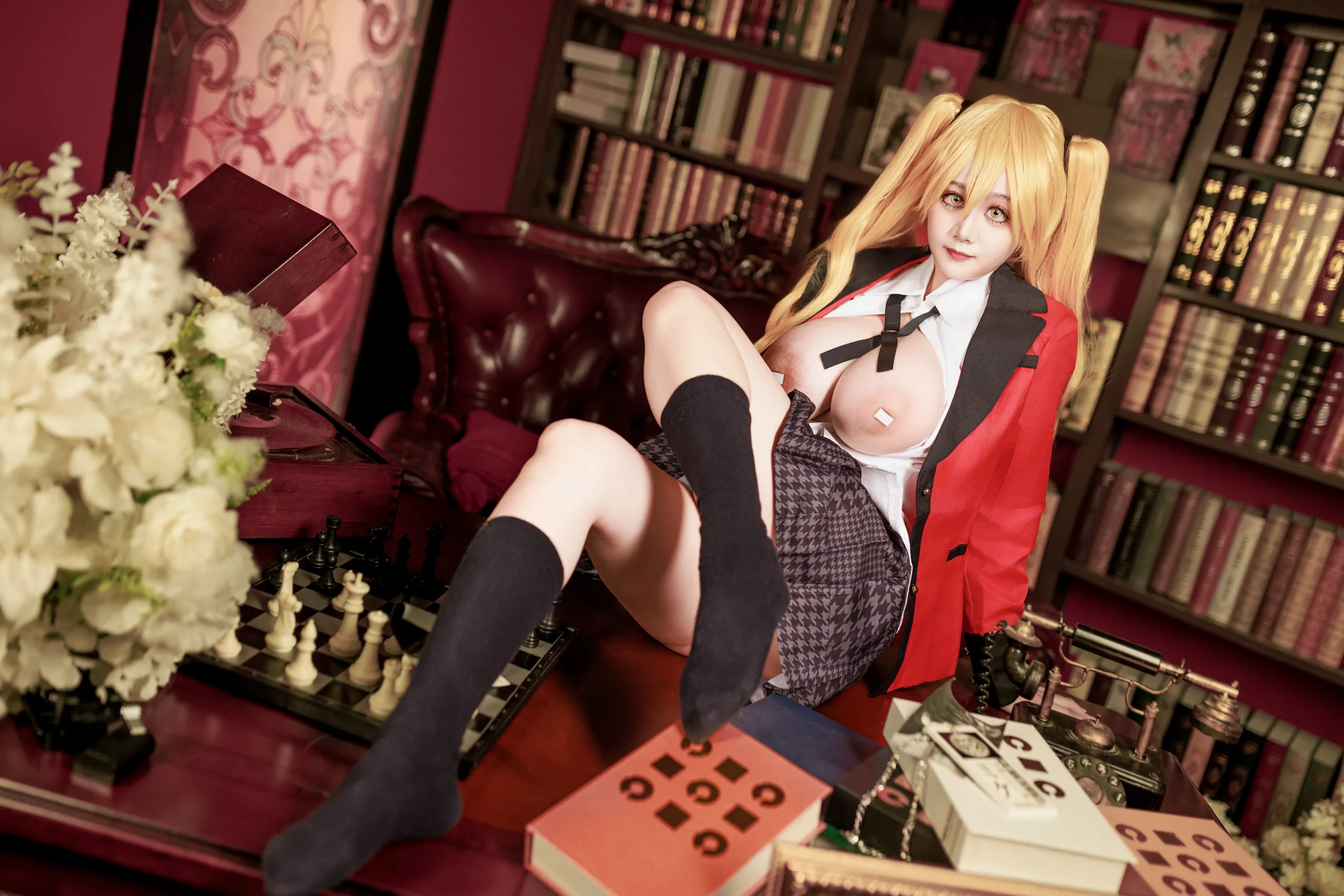 Đọc truyện hentai Tuyển tập Albums siêu phẩm Cosplay - Chap 1109 - A Xuexue - Kakegurui Saotome Meiari Uniform
