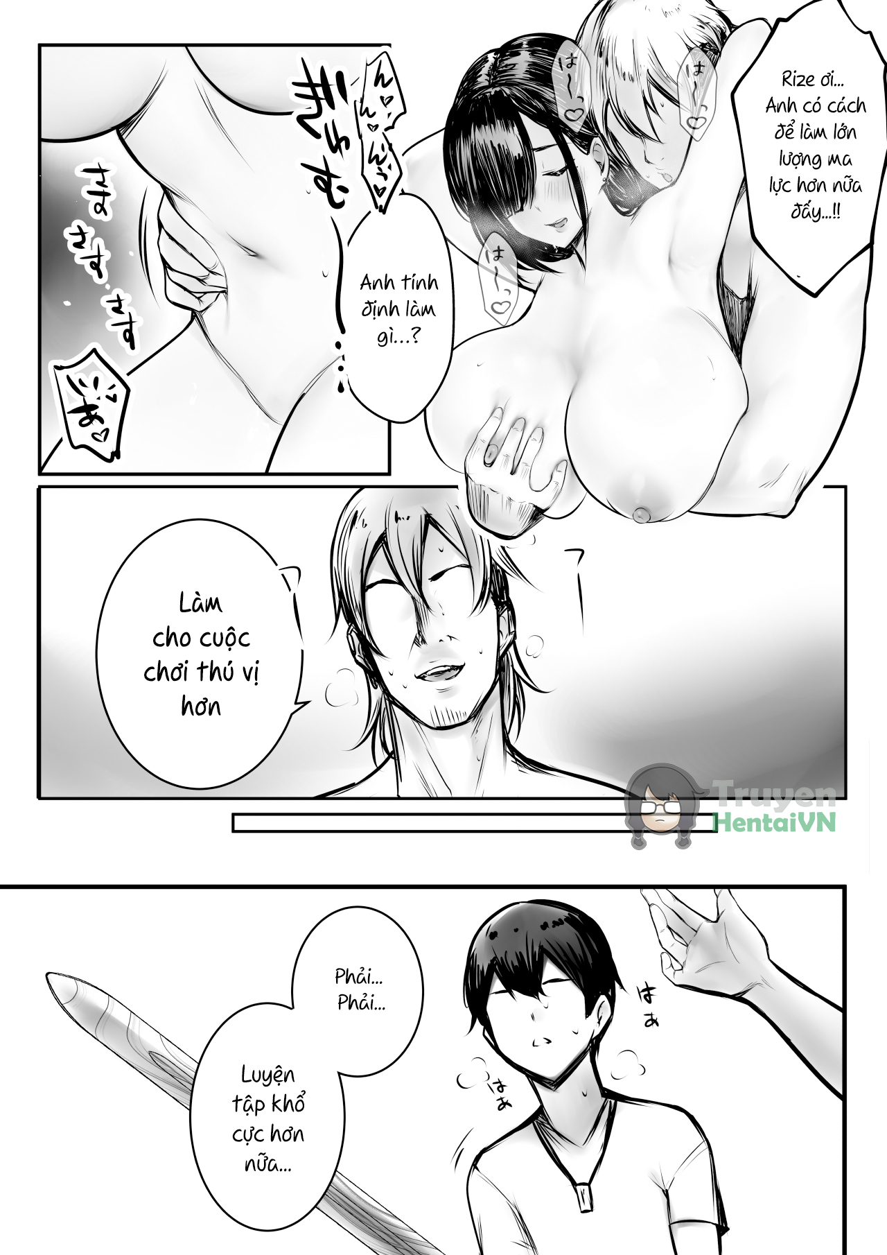 Đọc truyện hentai Onna Kishi Rize wa Koyoi mo Maotoko ni Dakareru 3 - Oneshot