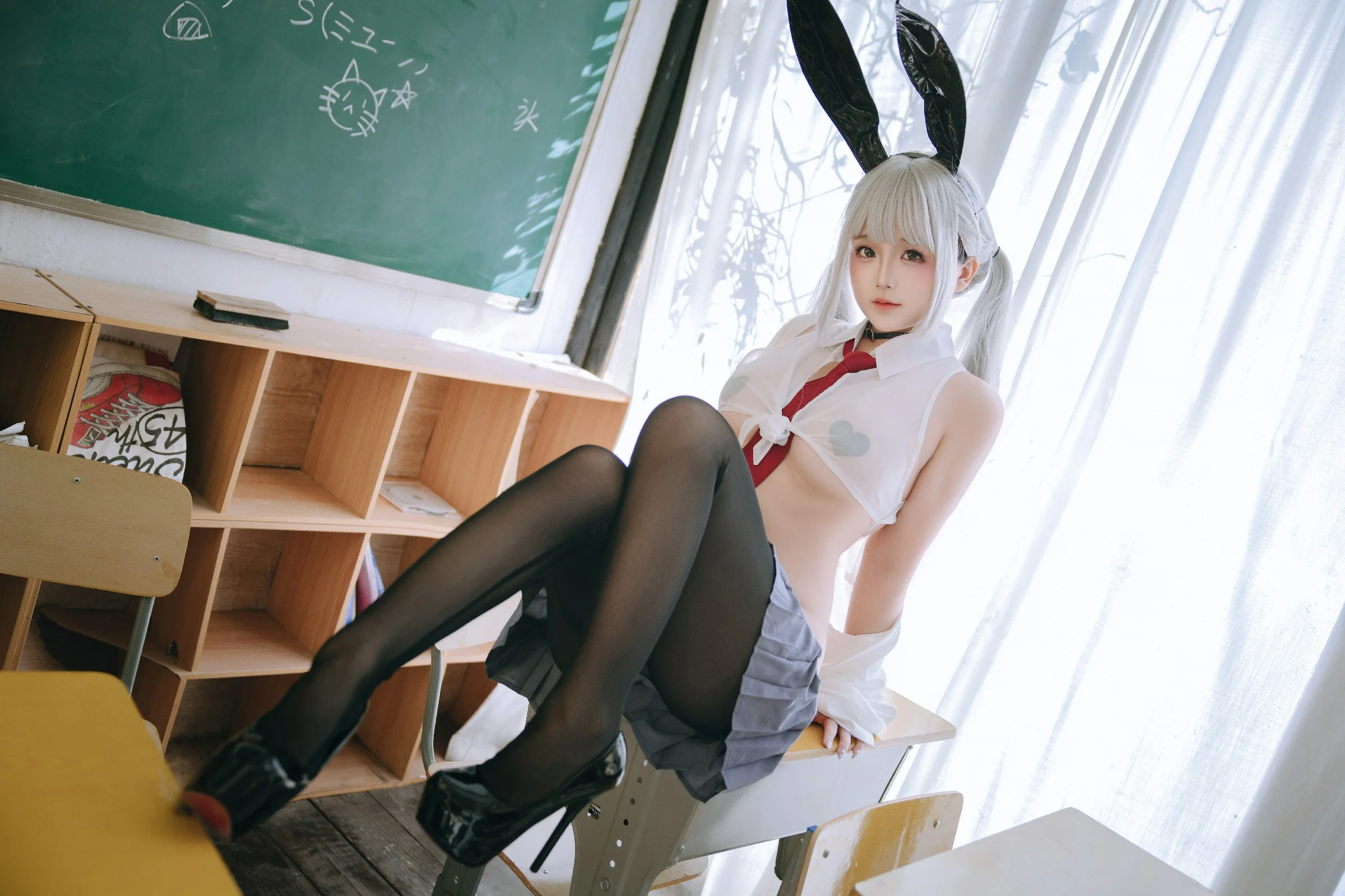 Đọc truyện hentai Tuyển tập Albums siêu phẩm Cosplay - Chap 1004 - Rinaijiao - Rebellious Girl JK