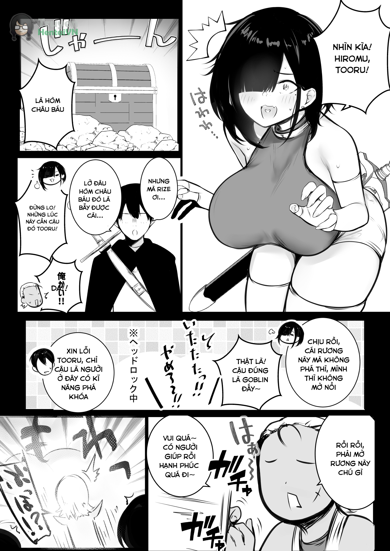 Đọc truyện hentai Onna-kishi Rize wa Koyoi mo Maotoko ni Idakareru 2 - Oneshot