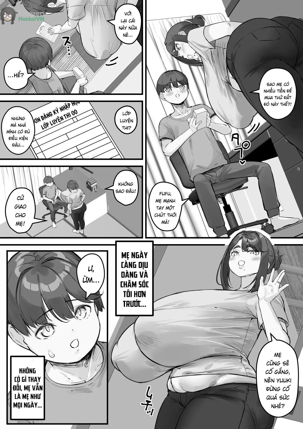 Đọc truyện hentai (Kuchi VE) Chara Otoko ni Netorareru Tare Deka Onba san 1 - Oneshot