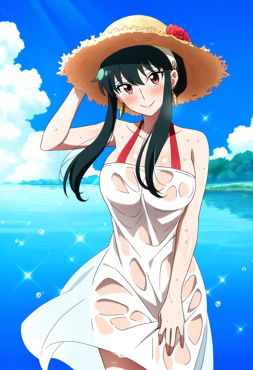 Đọc truyện hentai Tuyển tập Albums Art hentai - Chap 322 - Yor Forger AI illustration straw hat