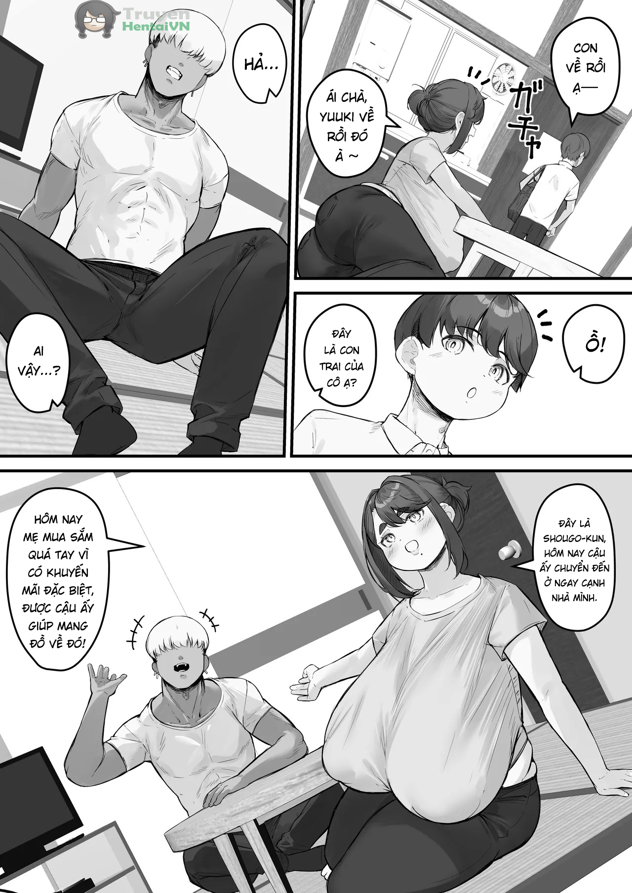 Đọc truyện hentai (Kuchi VE) Chara Otoko ni Netorareru Tare Deka Onba san 1 - Oneshot
