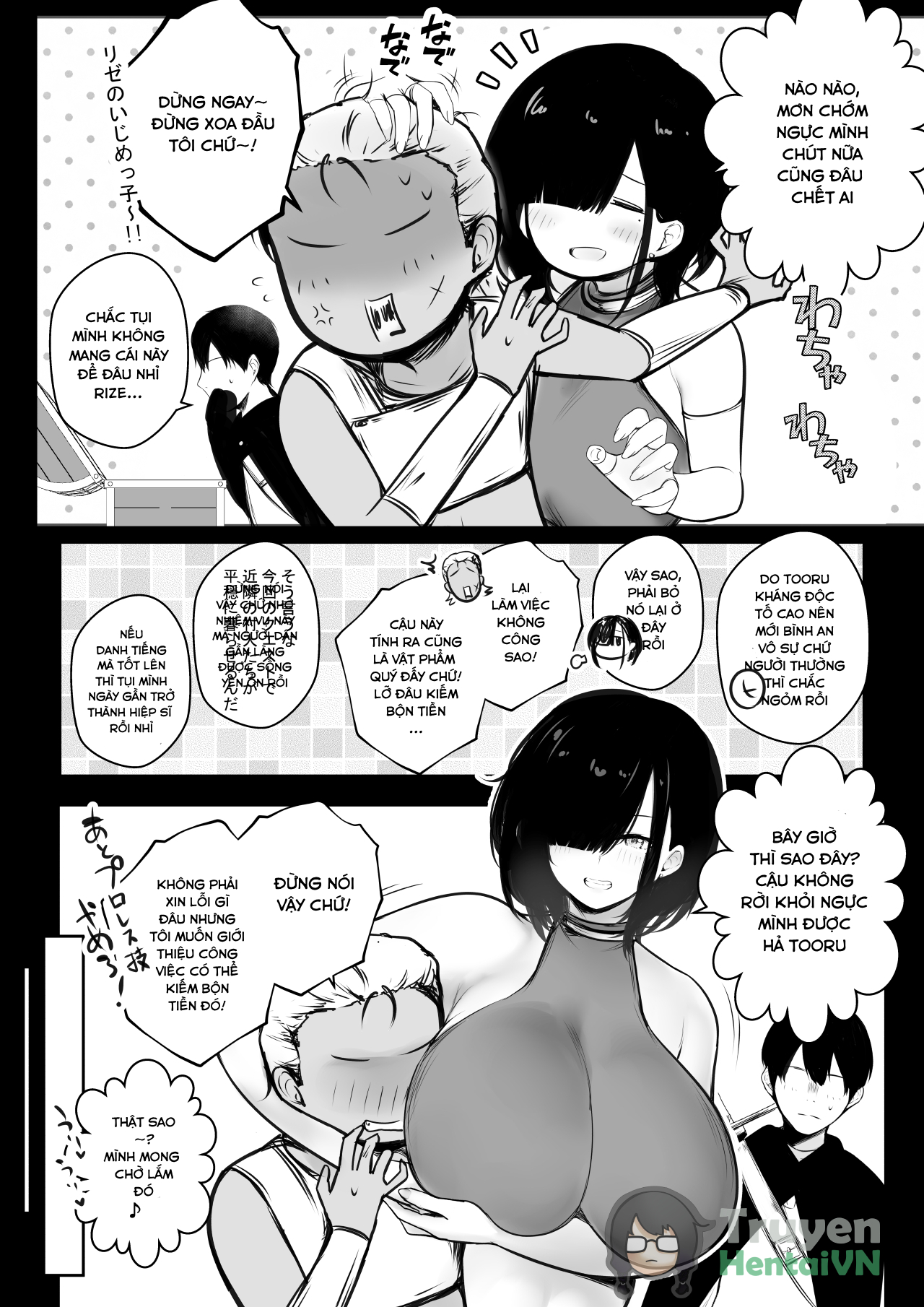 Đọc truyện hentai Onna-kishi Rize wa Koyoi mo Maotoko ni Idakareru 2 - Oneshot