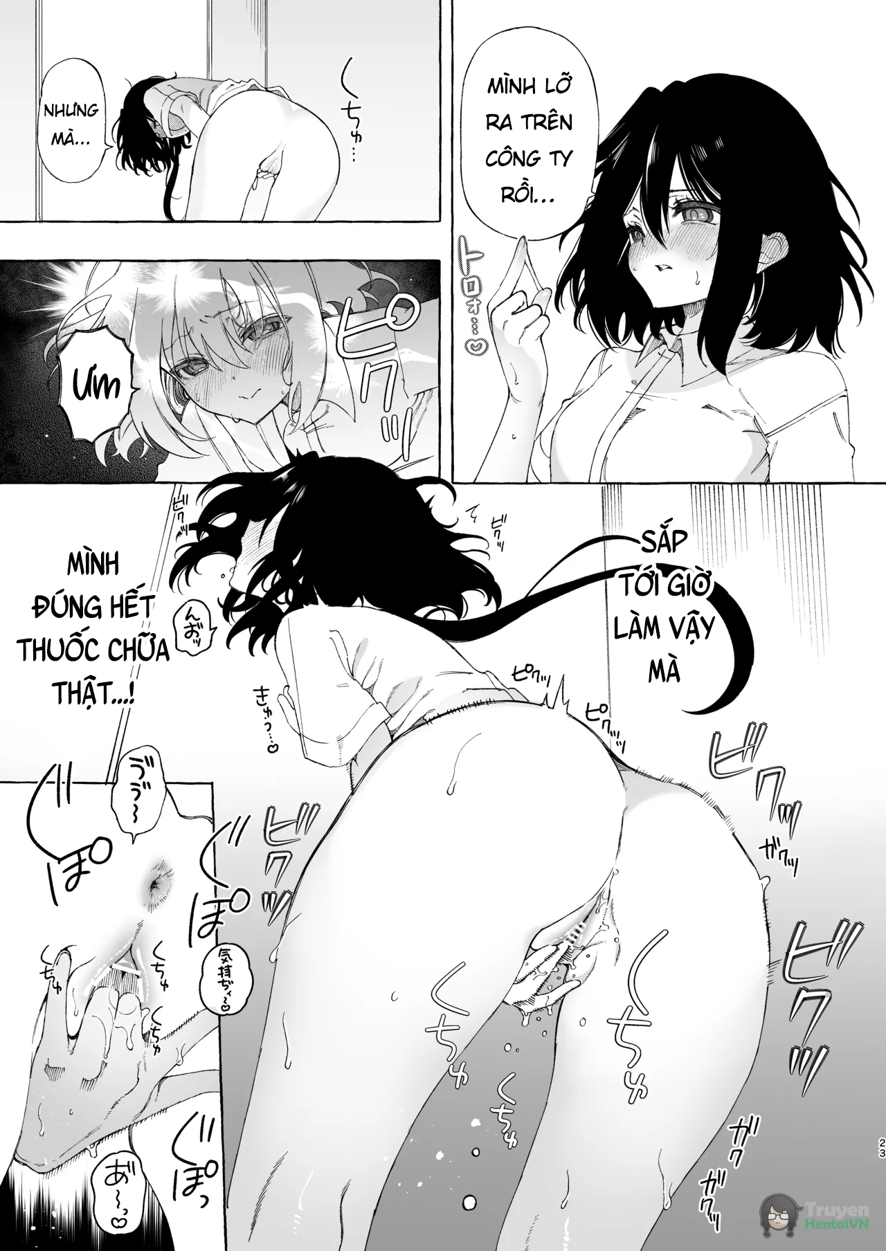 Đọc truyện hentai Mimi de Koishita Douryou ~OnaSuppo Onsei Otaku Onna ga Douryou no Koe ni Hannou Shite Ikimakuri~ - Oneshot