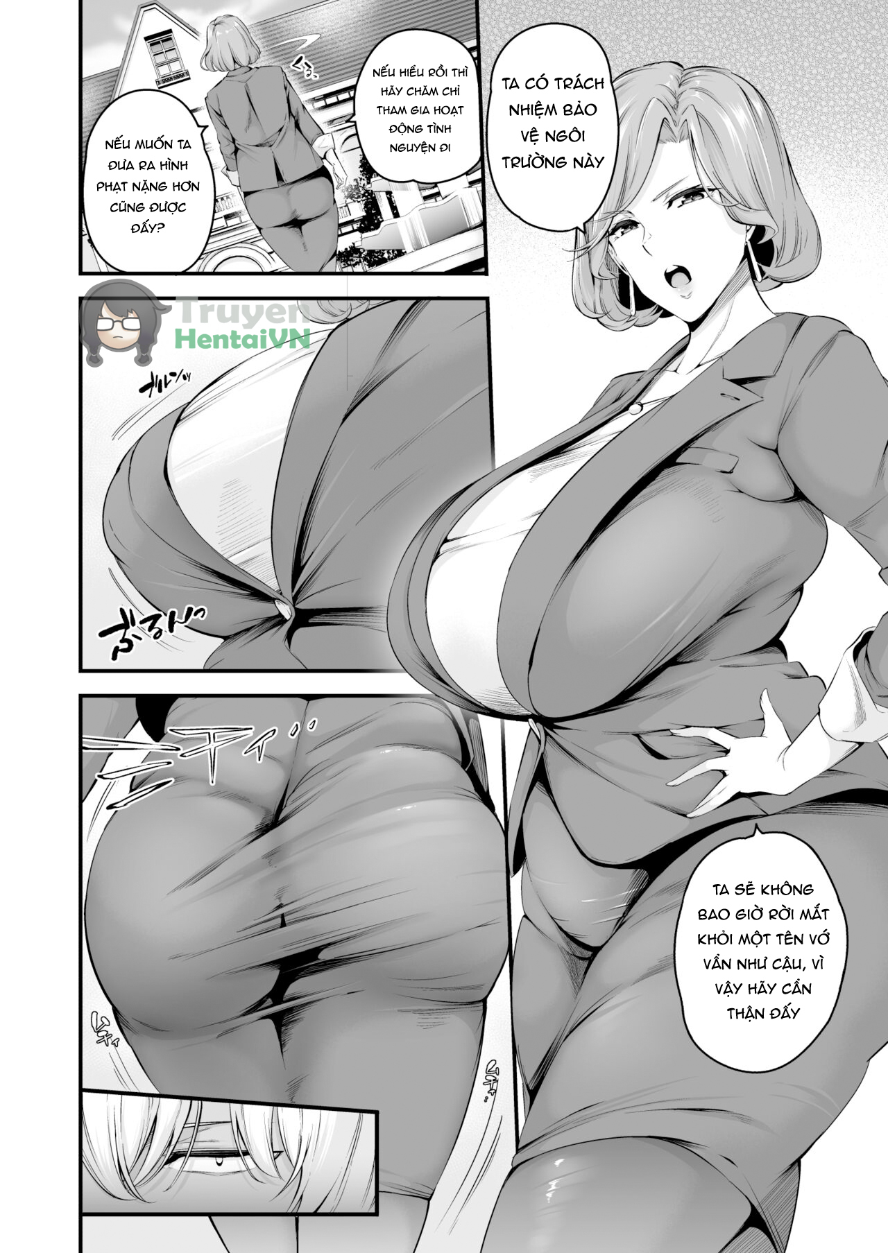 Đọc truyện hentai Shiramine Gakuen no Mesubuta Rijichou Zenpen Oneshot