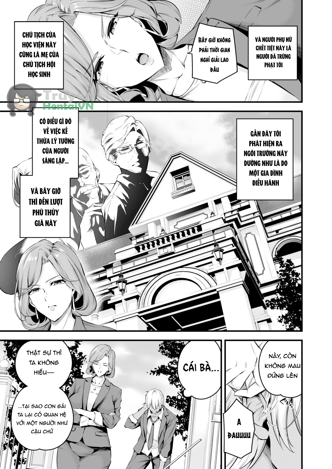 Đọc truyện hentai Shiramine Gakuen no Mesubuta Rijichou Zenpen Oneshot