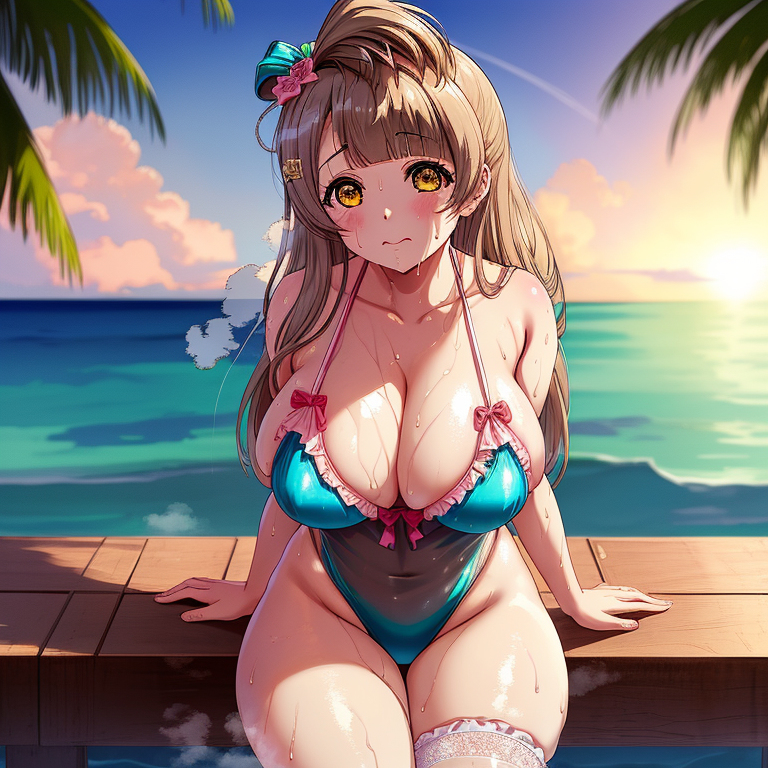 Đọc truyện hentai Tuyển tập Albums Art hentai - Chap 330 - Big breasted Kotori in bikini