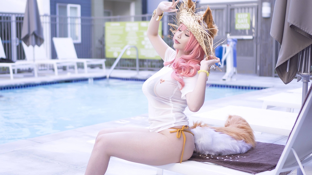 Đọc truyện hentai Tuyển tập Albums siêu phẩm Cosplay - Chap 1014 - Hana Bunny – Tamamo Bikini