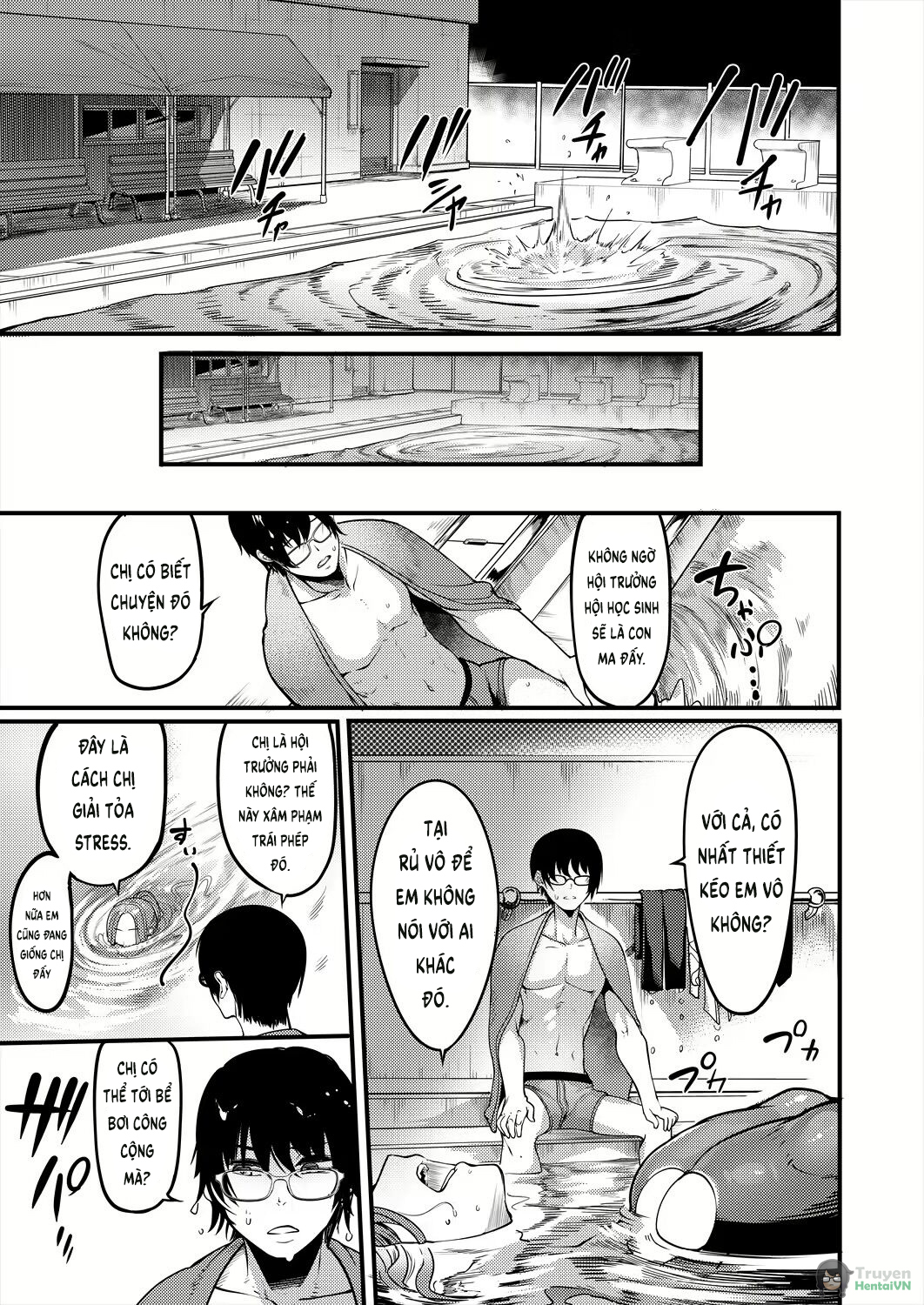 Đọc truyện hentai Houkago Dosukebe Nightpool - Oneshot