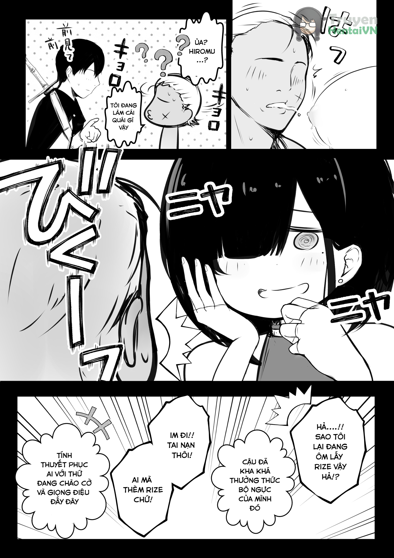 Đọc truyện hentai Onna-kishi Rize wa Koyoi mo Maotoko ni Idakareru 2 - Oneshot