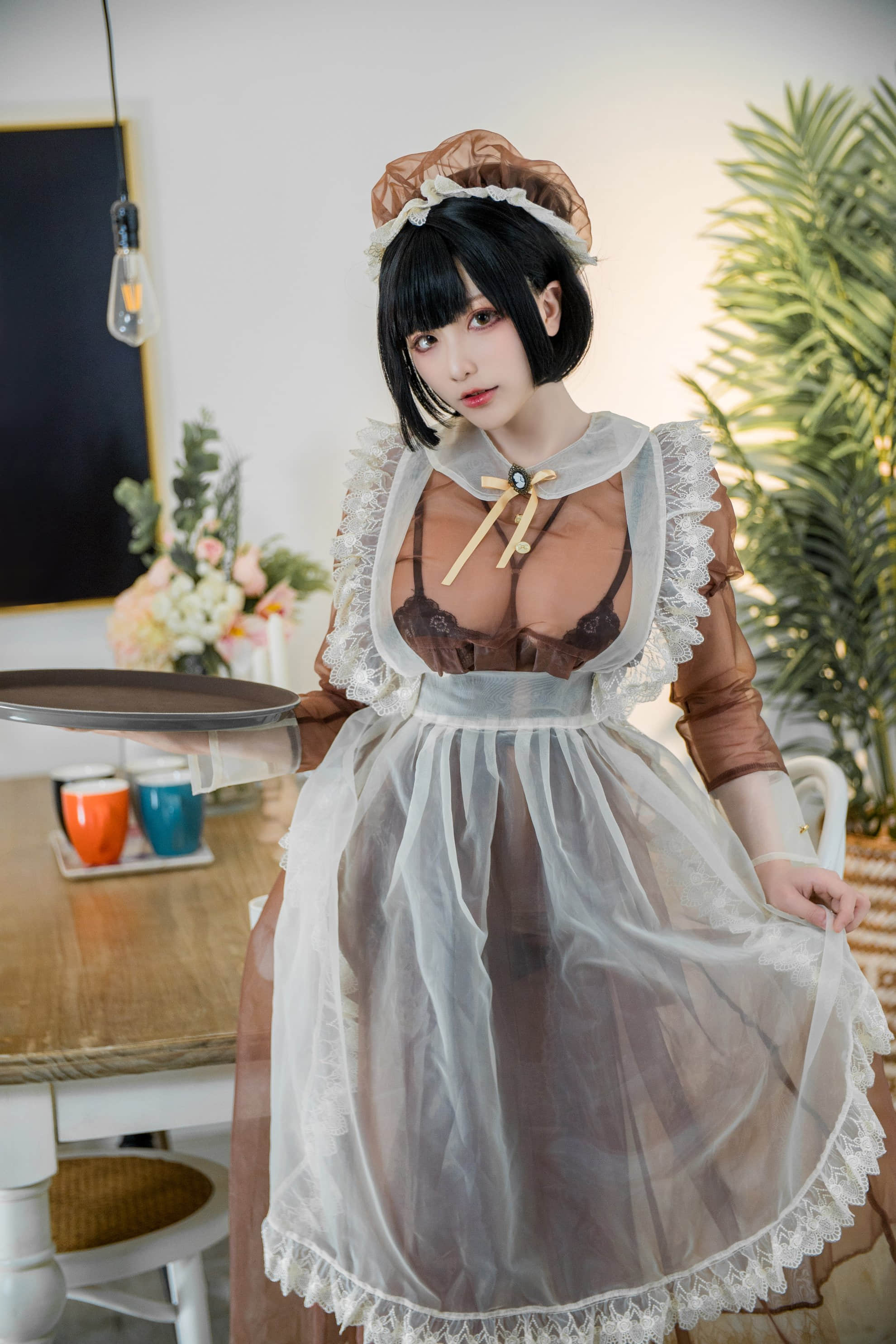 Đọc truyện hentai Tuyển tập Albums siêu phẩm Cosplay - Chap 846 - Cheese Wii - Brown Transparent Maid