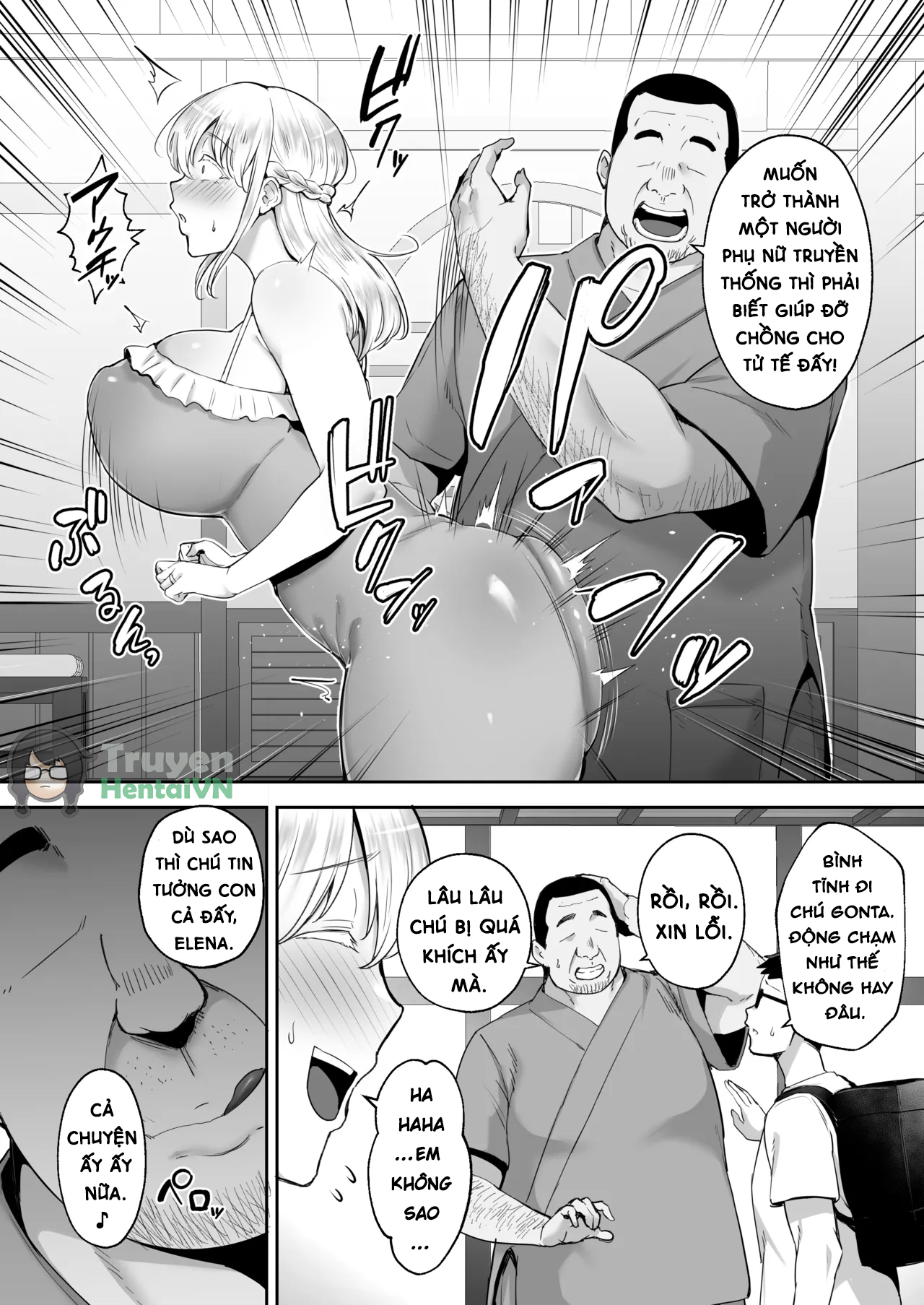 Đọc truyện hentai Cộ gái tóc vàng ngực bự và chú - Oneshot