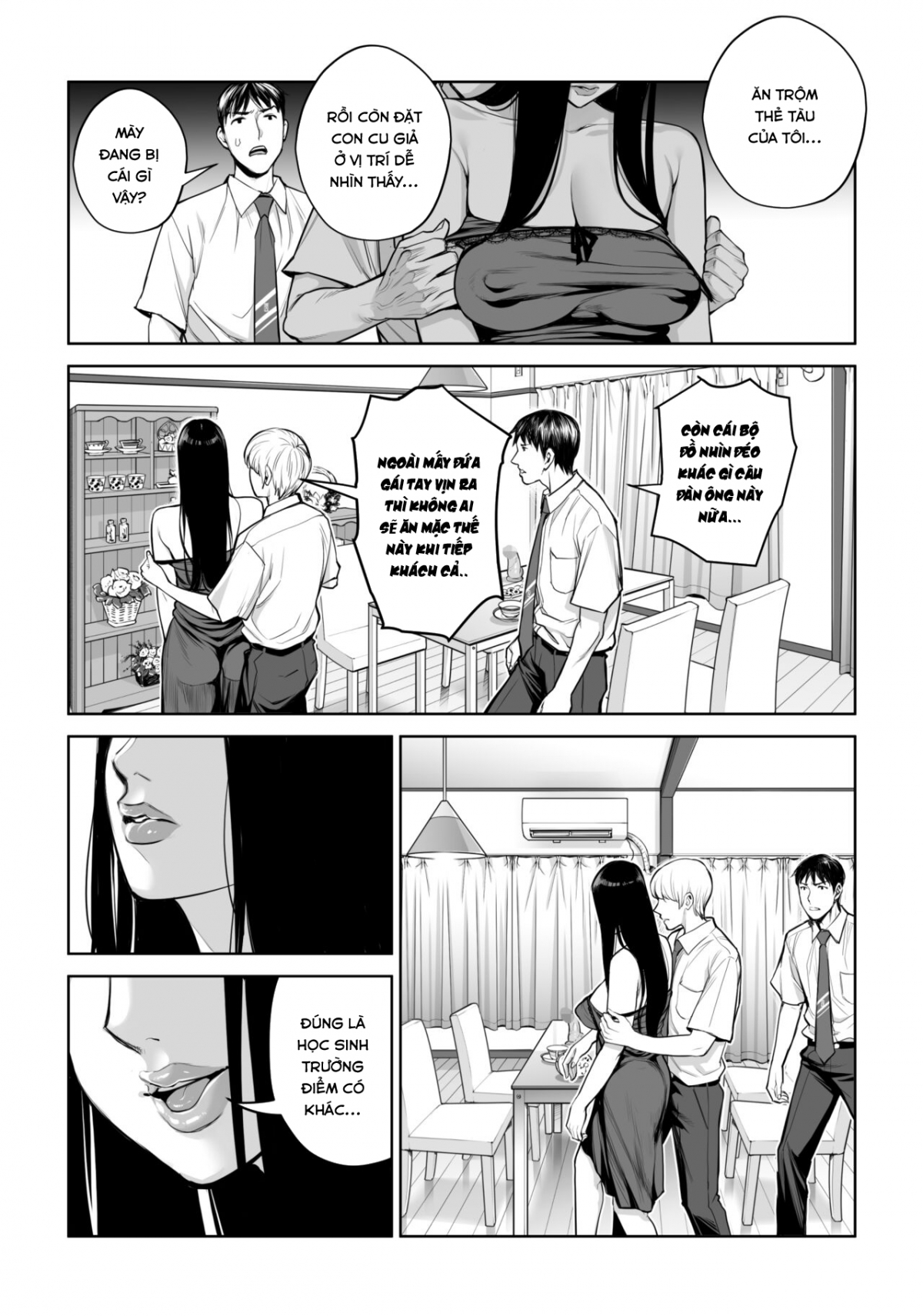 Đọc truyện hentai Kurokami Onna no Fudeoroshi ~Himitsu no Heya de Nakadashi Sasete Ageru wa~ - Oneshot