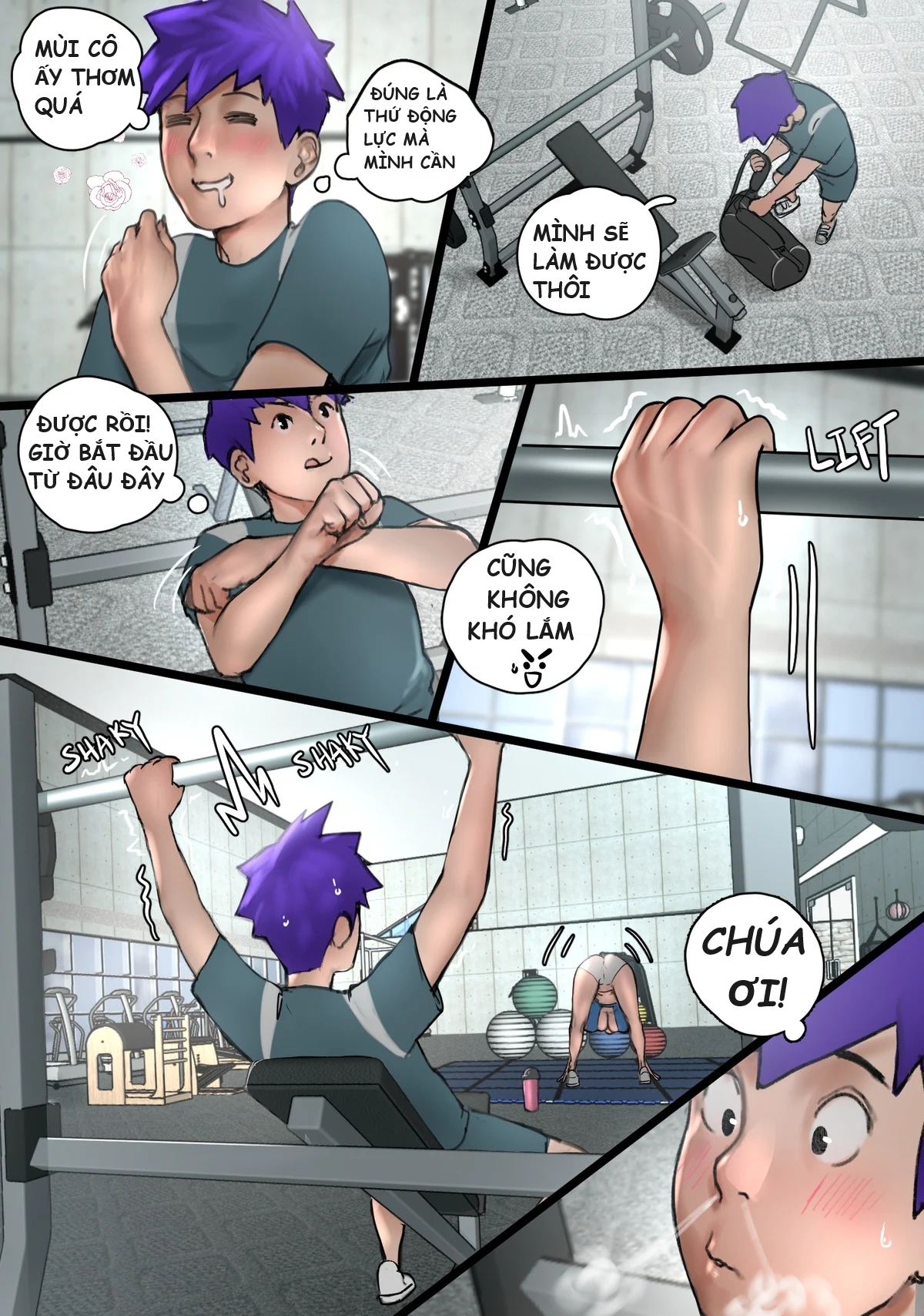 Đọc truyện hentai Lucy Gym Encounter - Oneshot