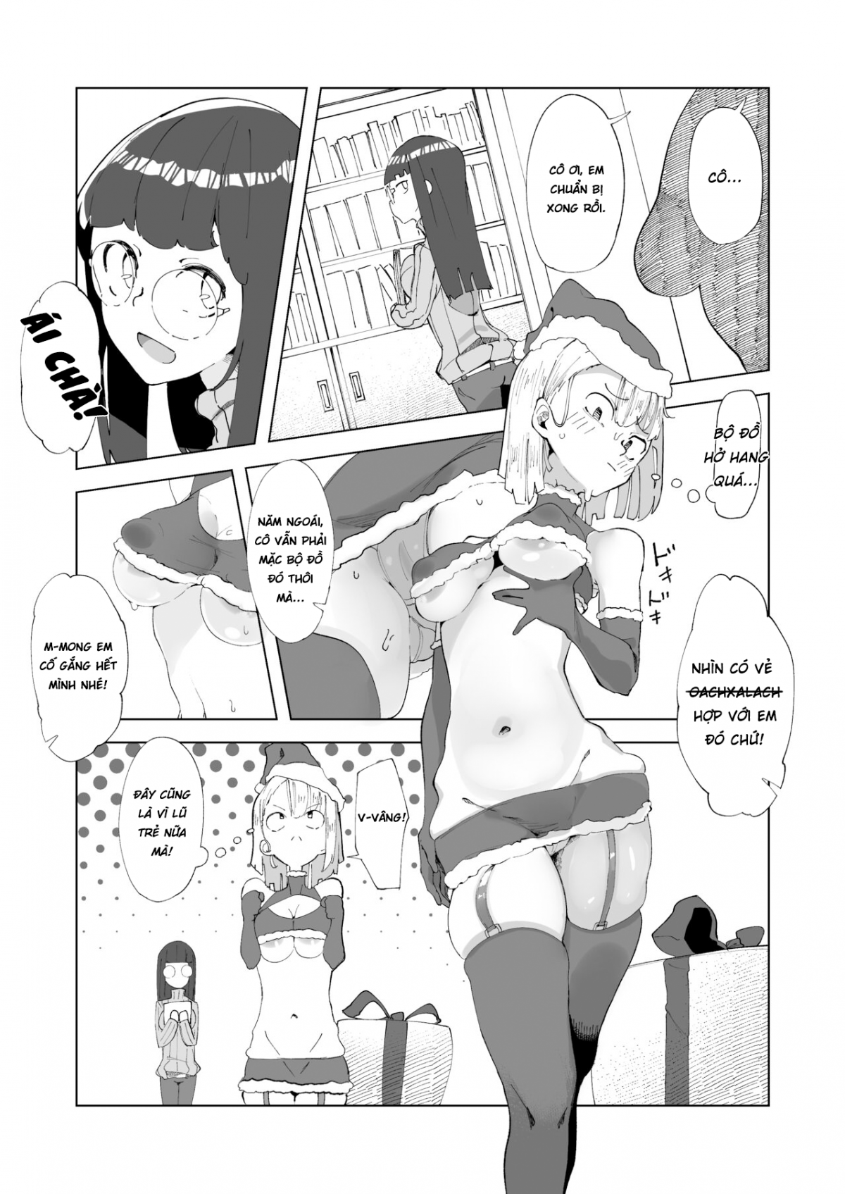 Đọc truyện hentai Chị trông trẻ đóng giả làm ông già Noel và lũ trẻ Oneshot