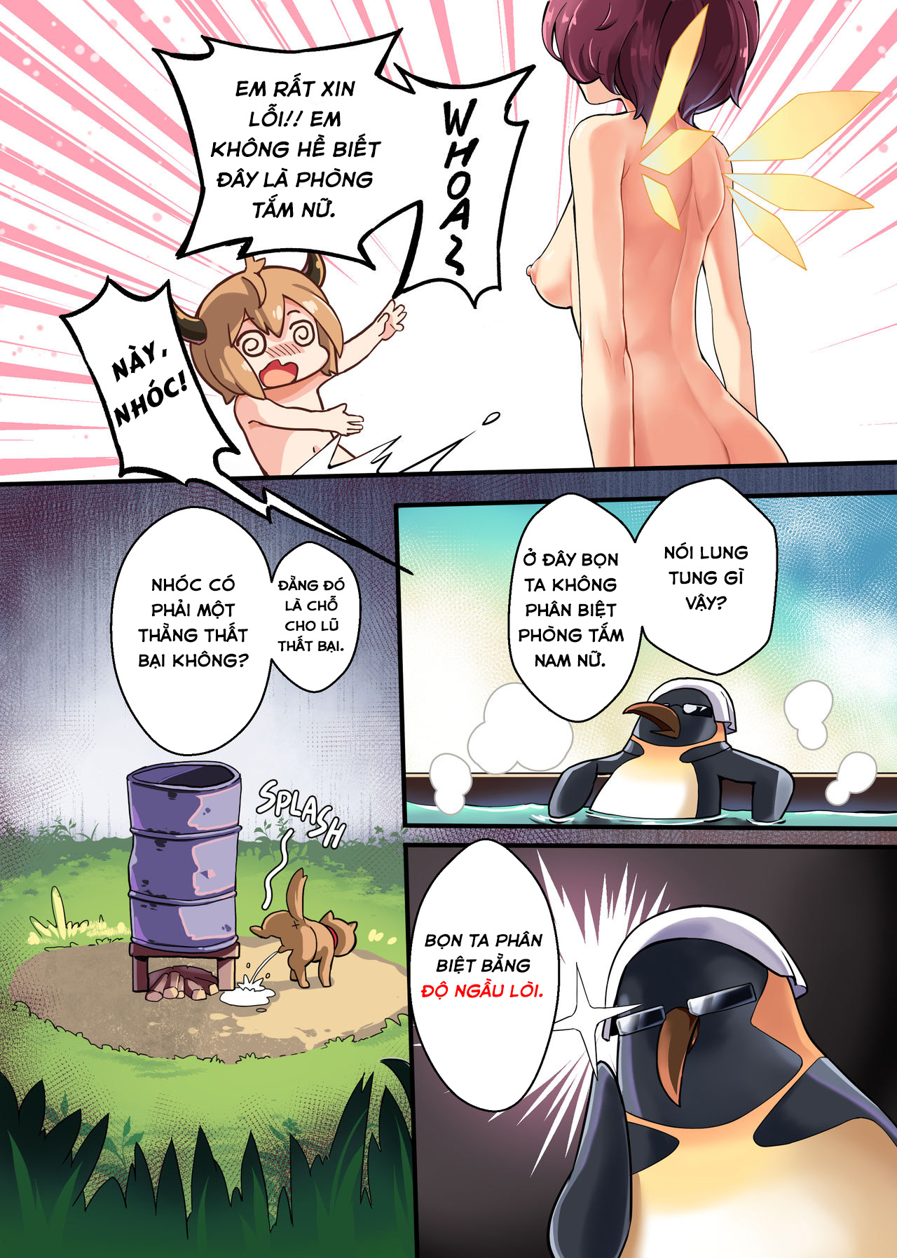 Đọc truyện hentai Doki Doki Penguin Bathroom(Arknights) - Oneshot