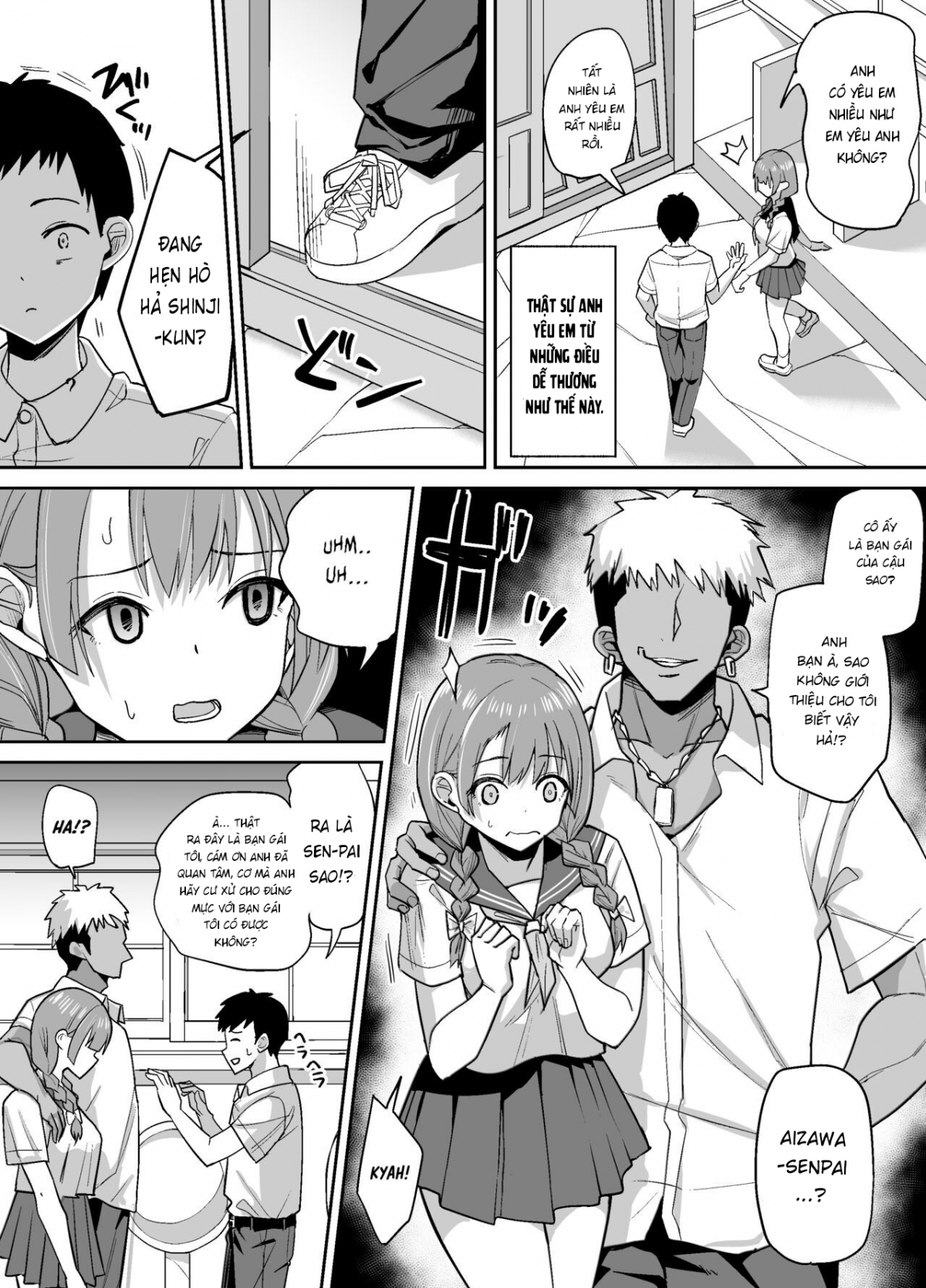 Đọc truyện hentai Inaka de wa Kawaii Kanojo wo Furyou no Senpai ni Netorare - Oneshot