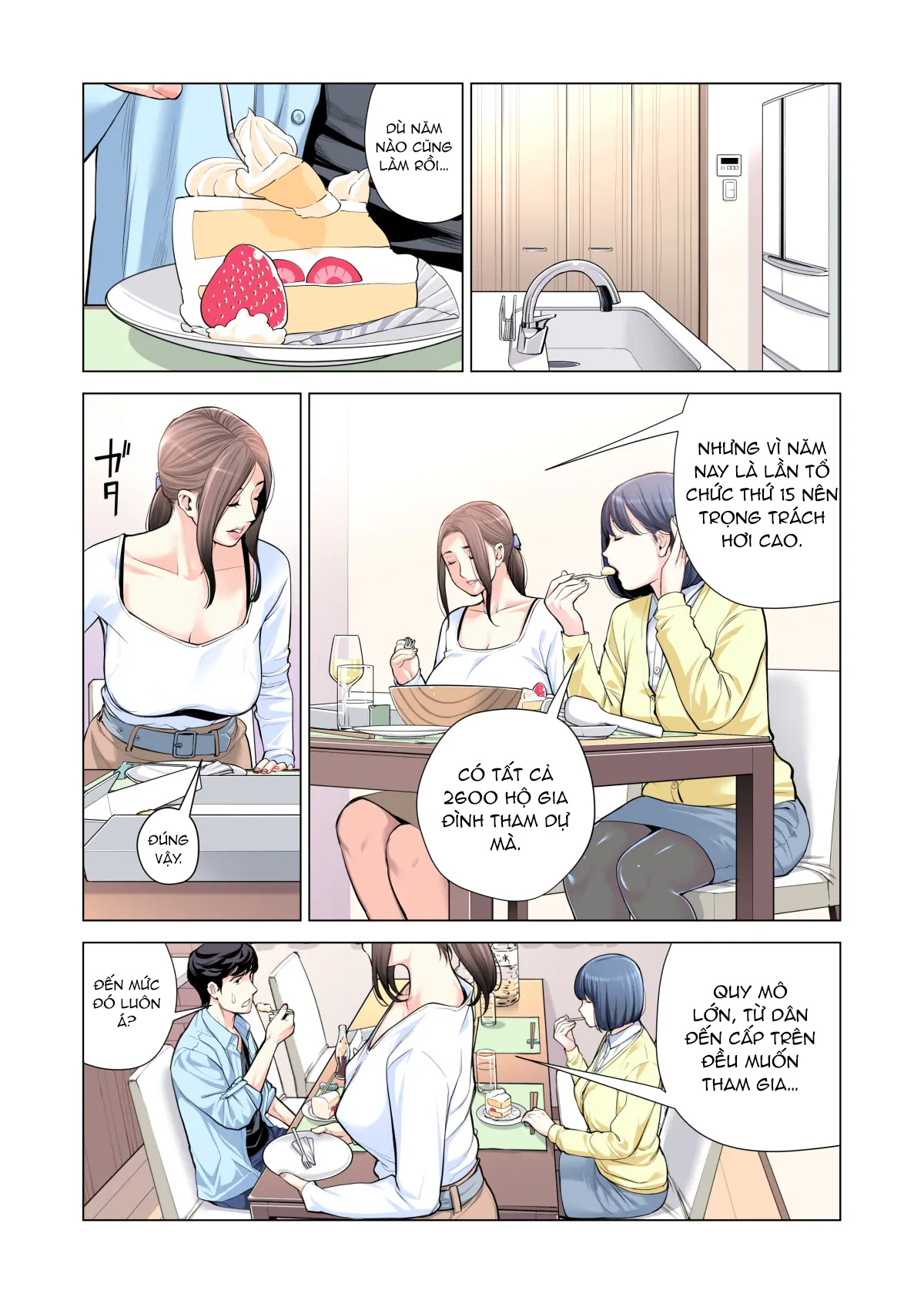 Đọc truyện hentai Bà chị có chồng ở tổ dân phố rất gợi tình 3: Bữa ăn của người có chồng - Oneshot