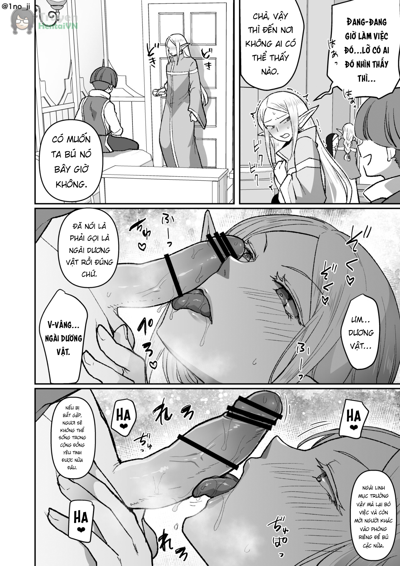 Đọc truyện hentai Warui Erufu o mahou de shimeru ni shite kaishin sa seru hanashi - Oneshot