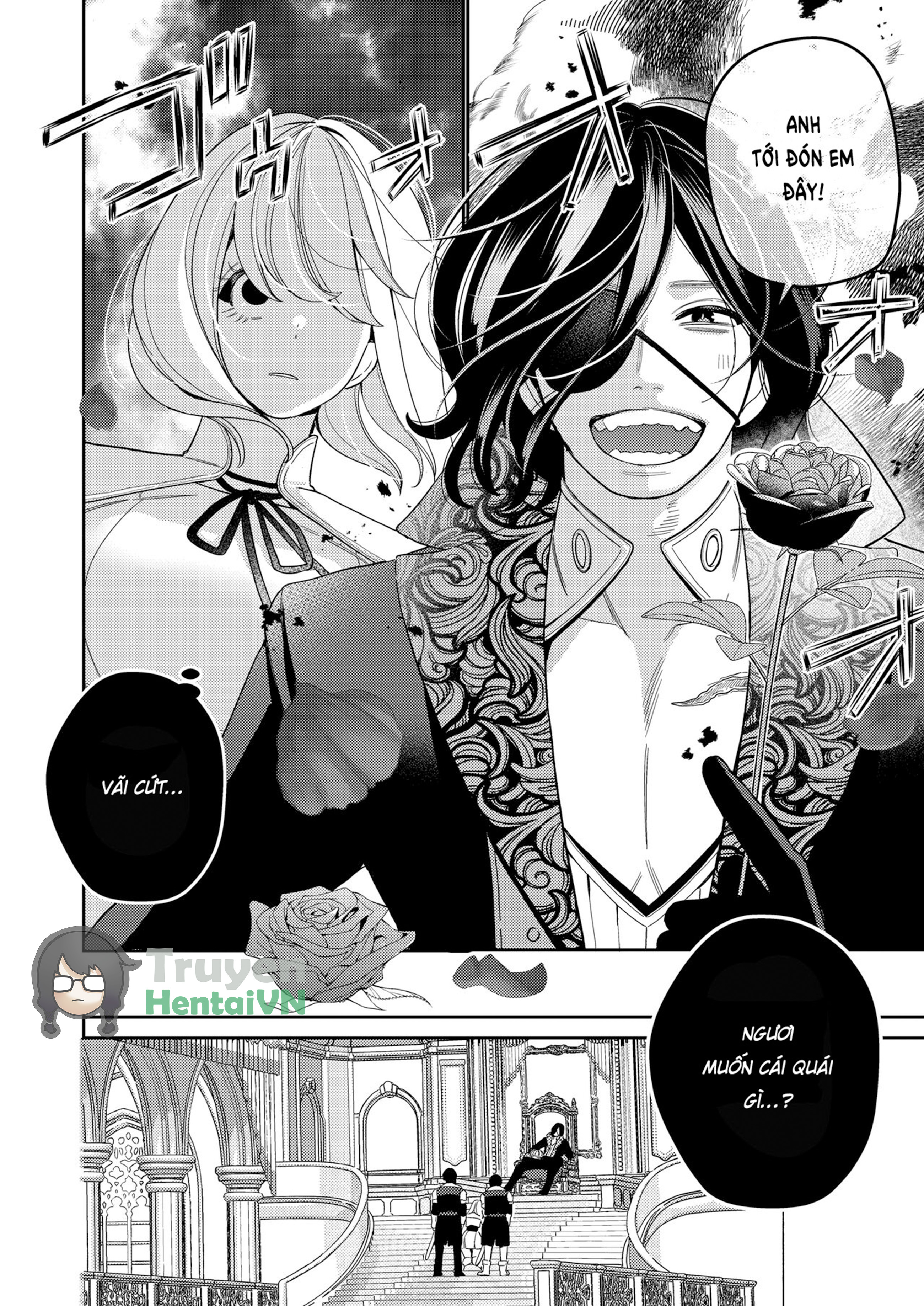 Đọc truyện hentai Seijo wa Tekikoku no Ou ni Otosareru - Oneshot