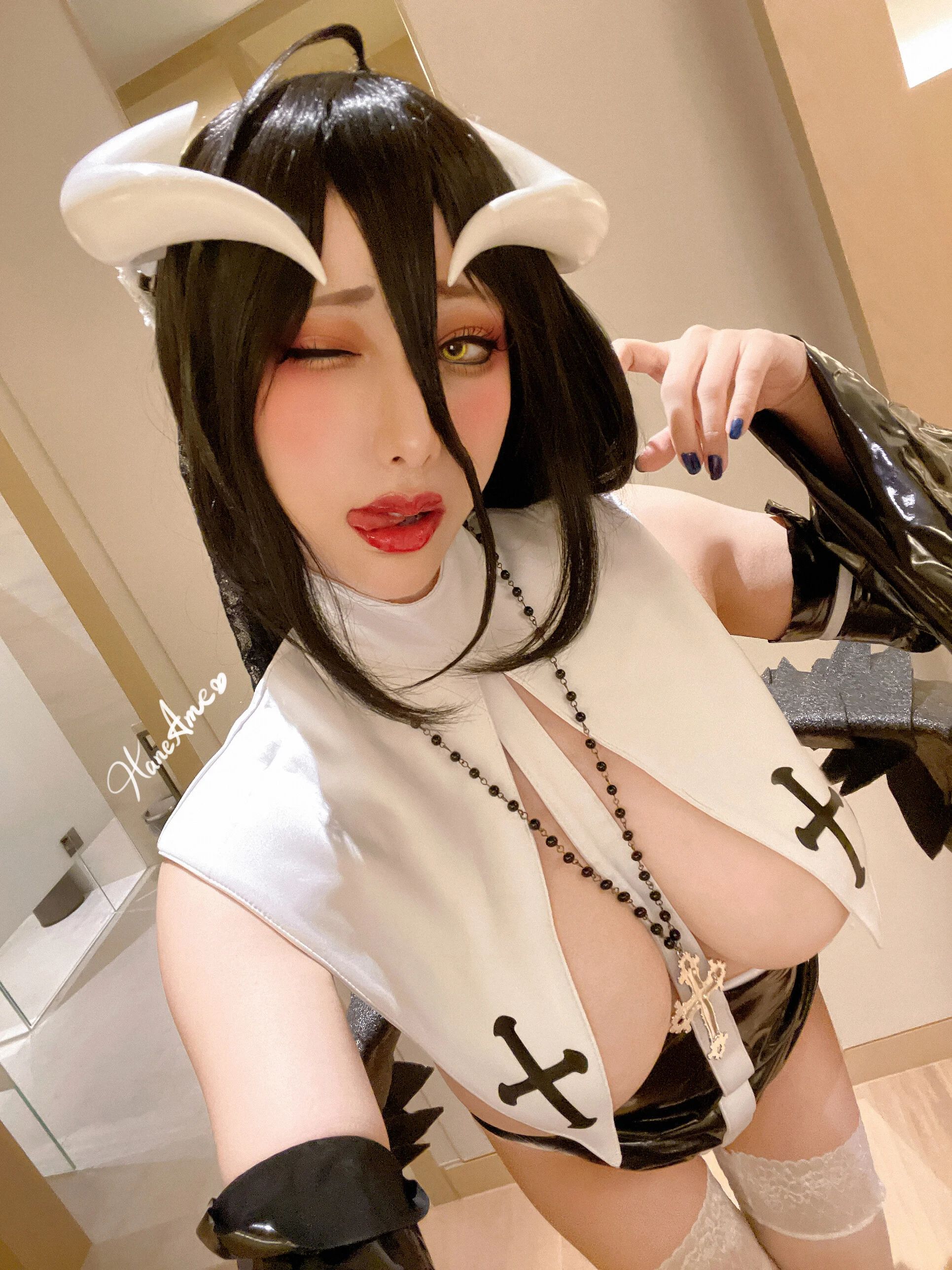 Đọc truyện hentai Tuyển tập Albums siêu phẩm Cosplay - Chap 322 - HaneAme - Albedo Nun