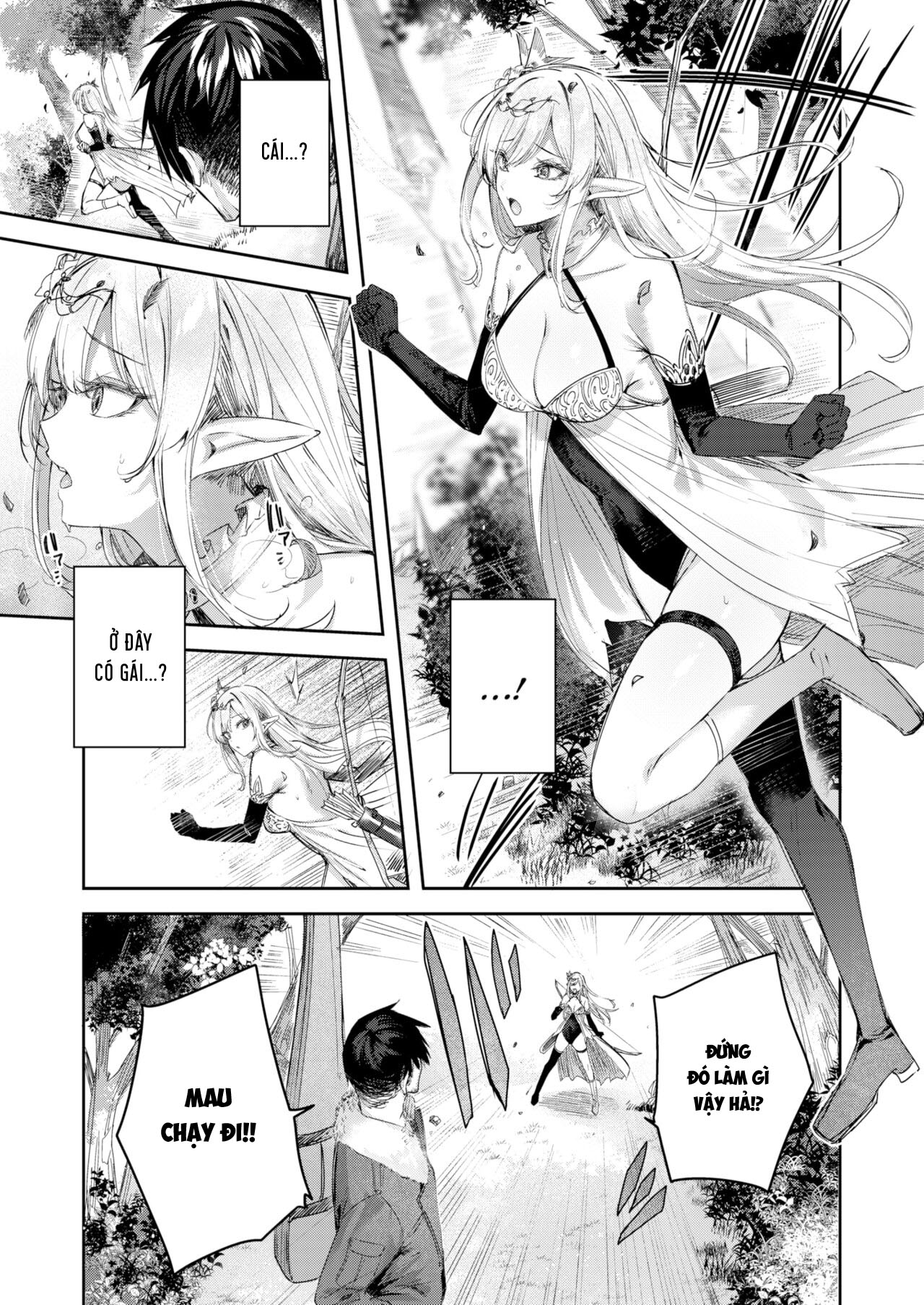 Đọc truyện hentai Anh chàng thợ săn và cô yêu tinh may mắn - Chap 1